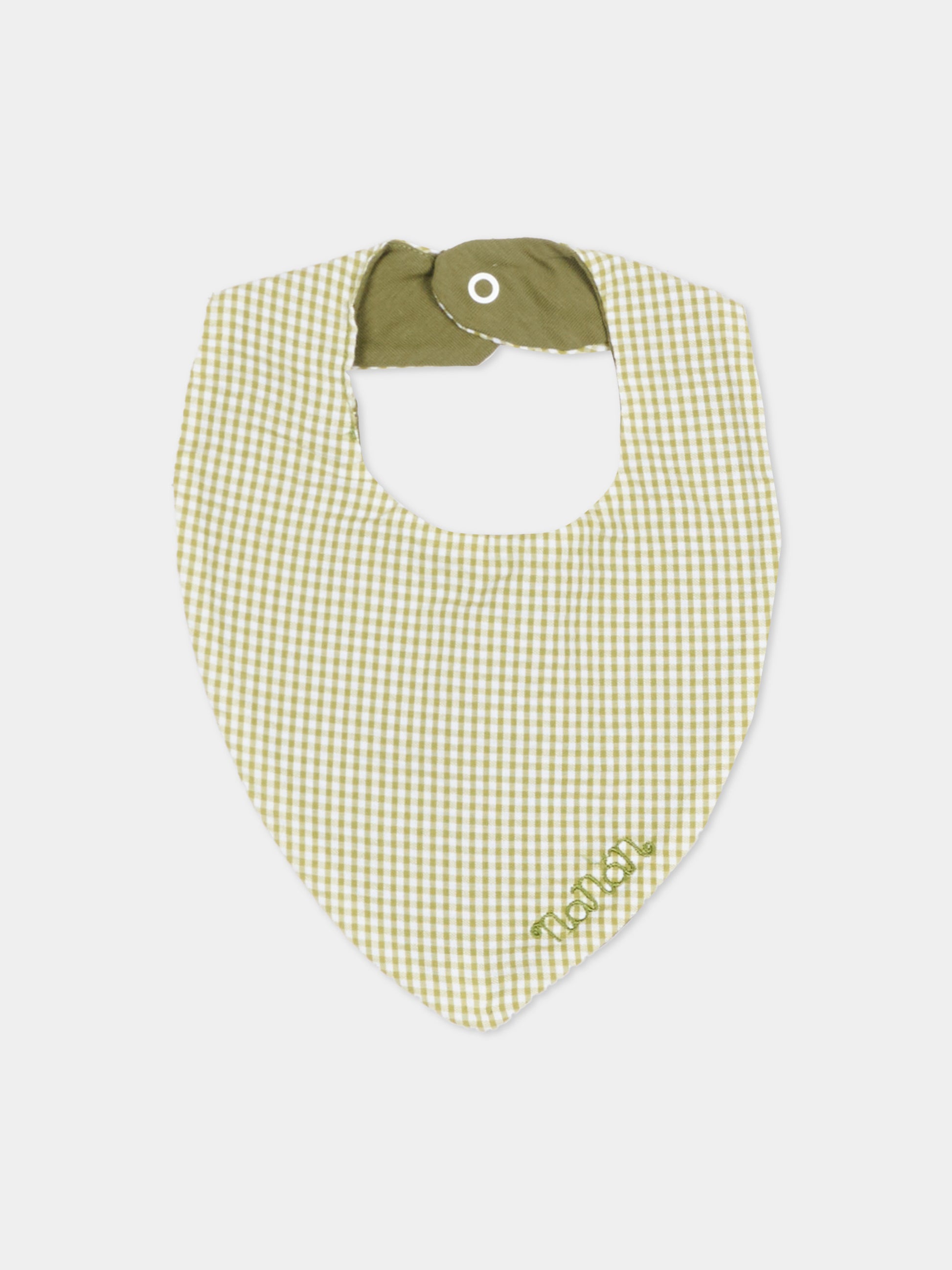 Bavaglino verde vichy per neonati,Nanán,E26162V