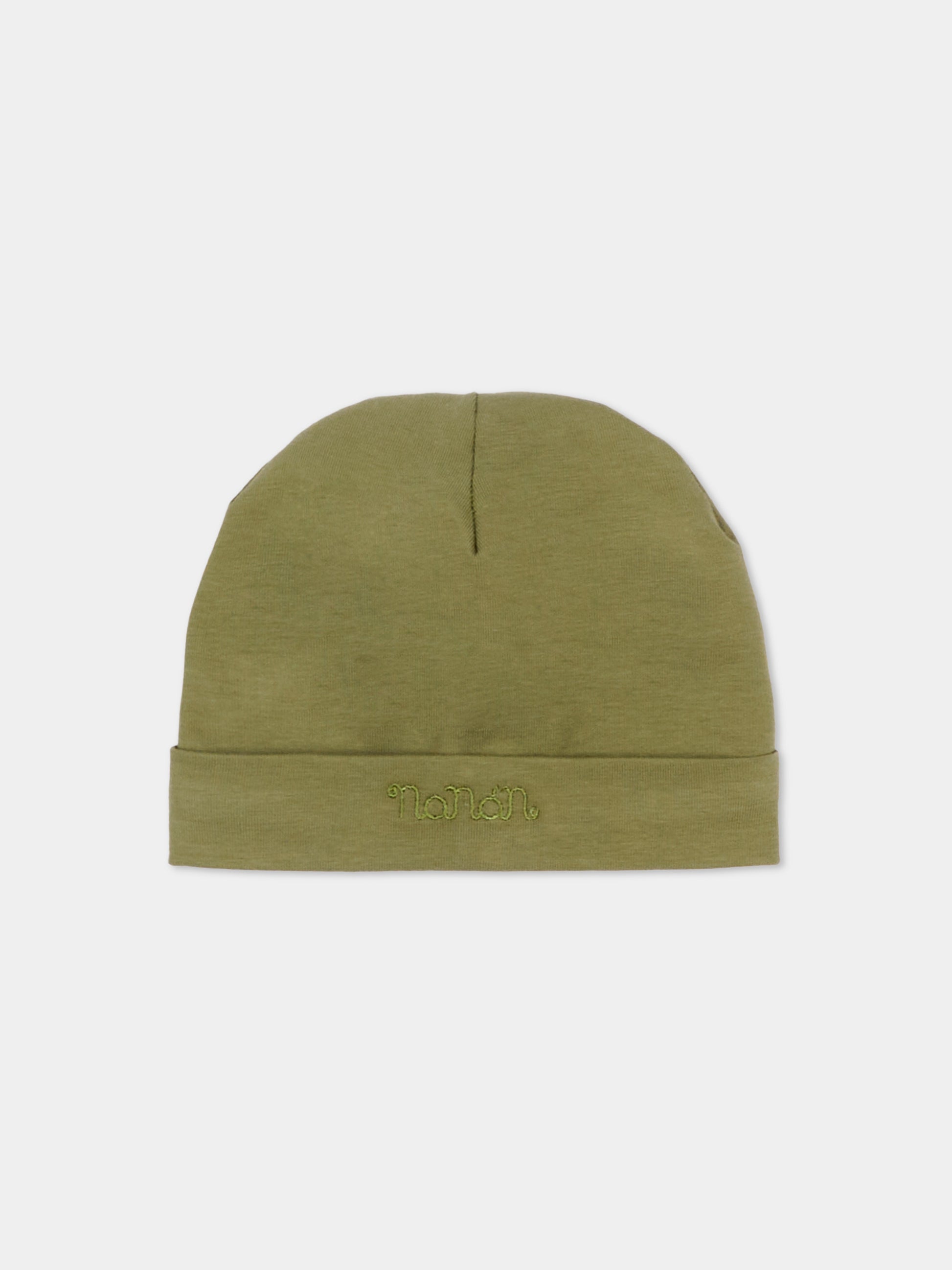 Cappello verde per neonato con logo,Nanán,E26161V