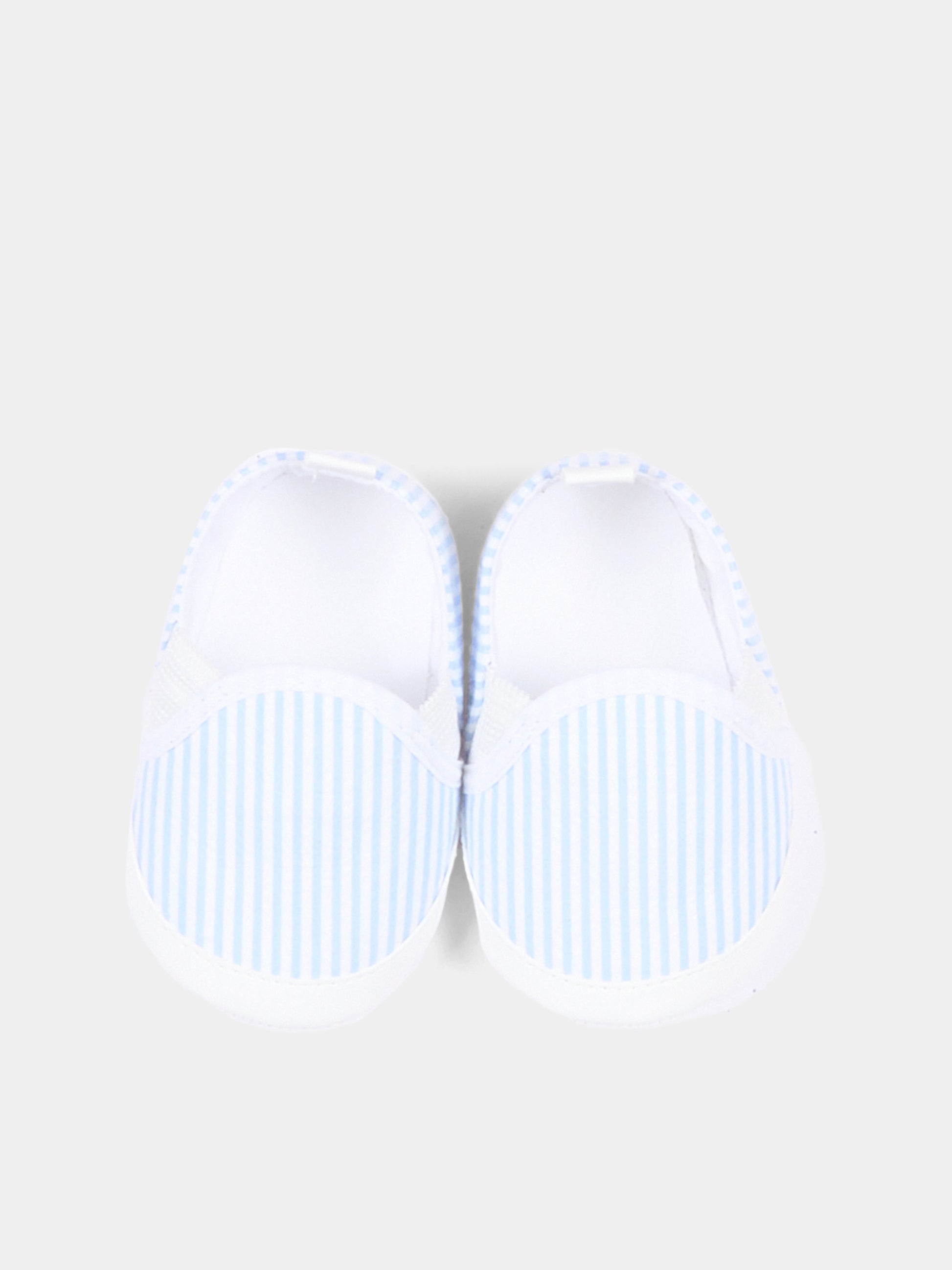 Sneakers azzurre a righe per neonato,Nanán,E26144A