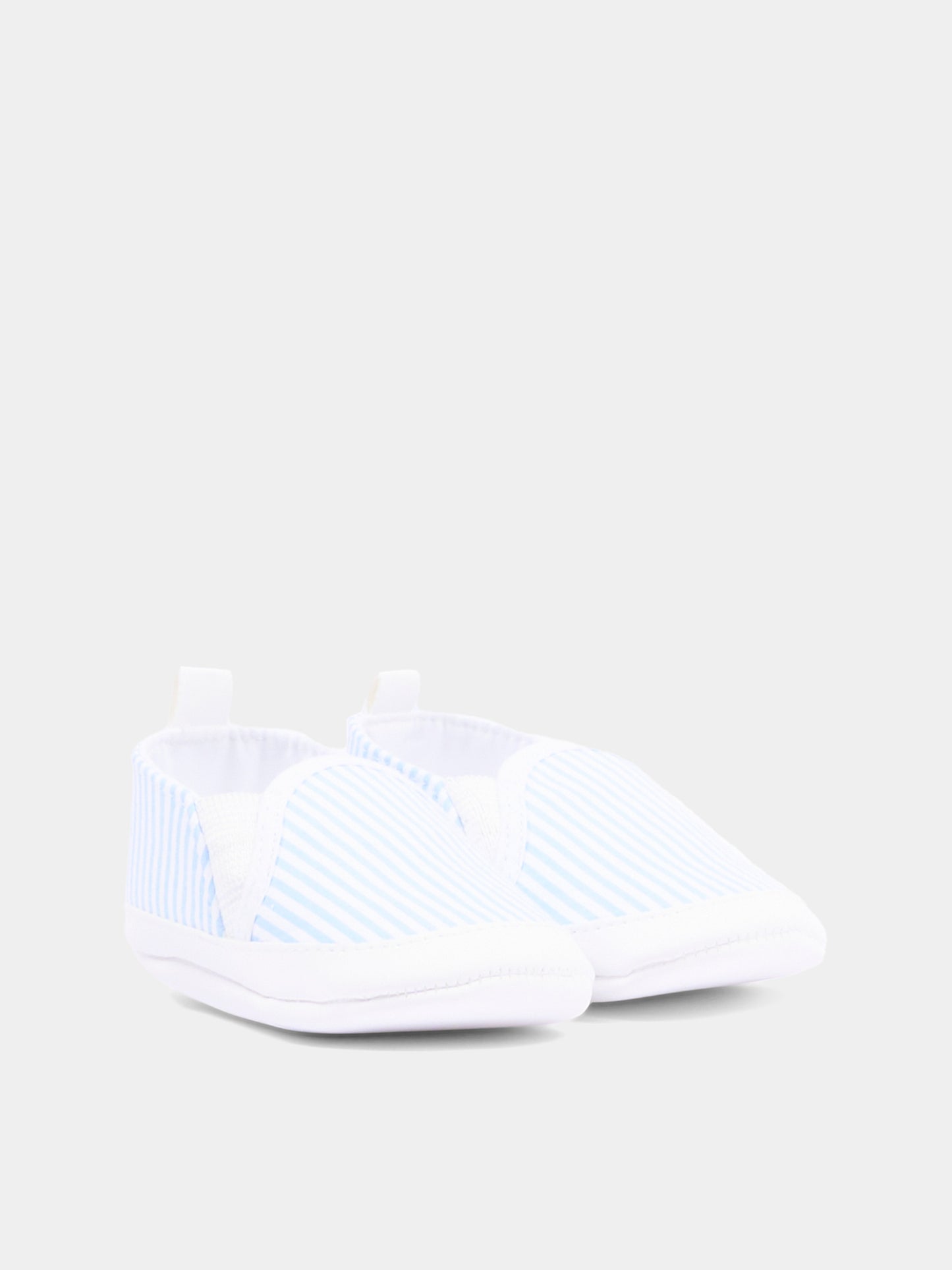 Sneakers azzurre a righe per neonato,Nanán,E26144A