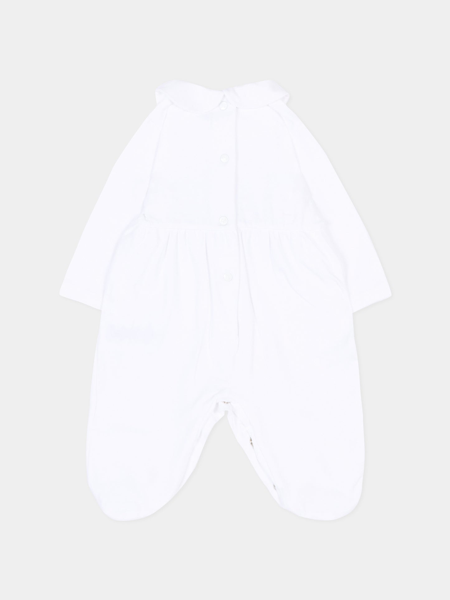 Tutina bianca per neonata con fiocco,Nanán,E26473L