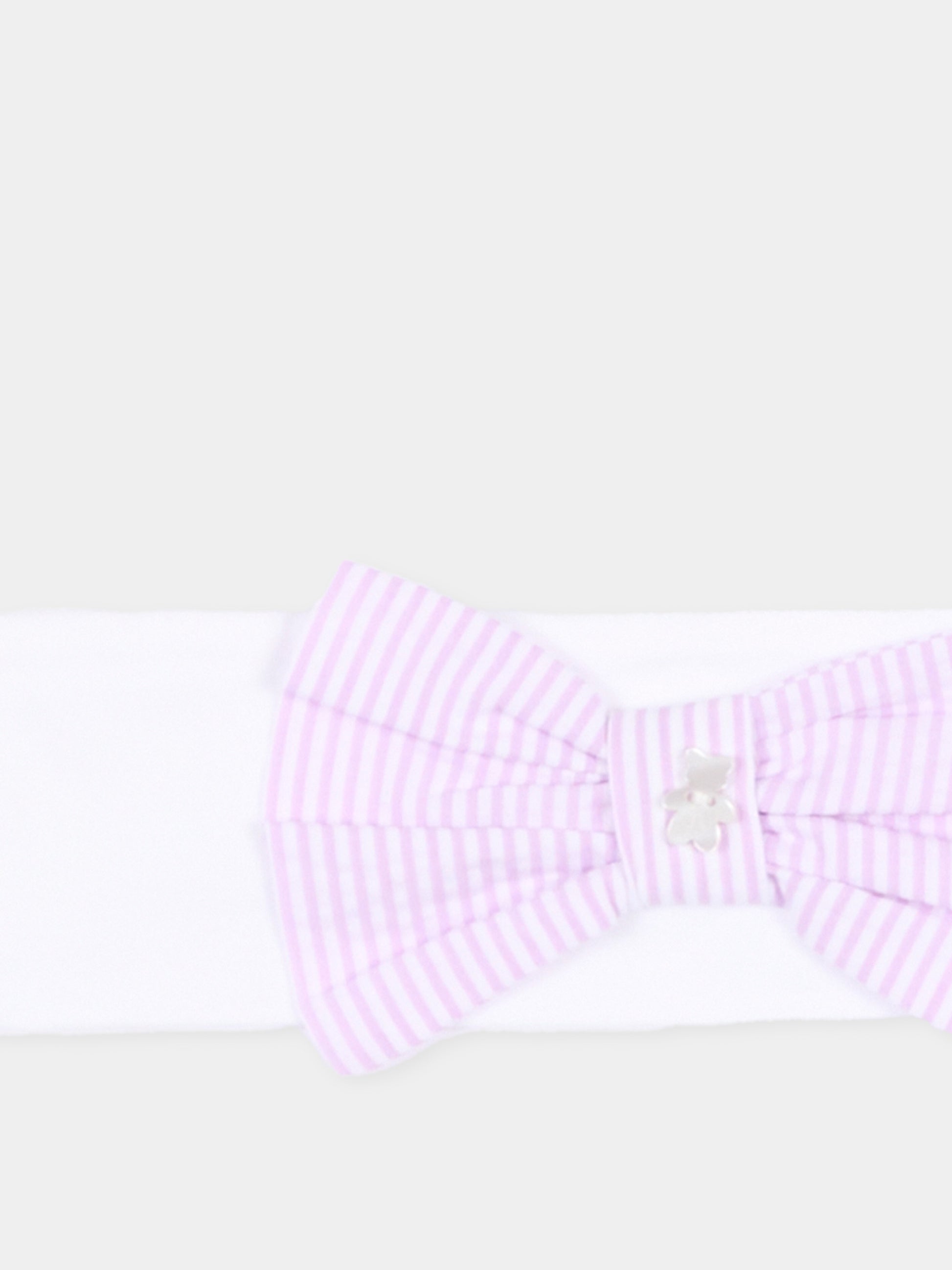 Fascia bianca con fiocco per neonata,Nanán,E26477L