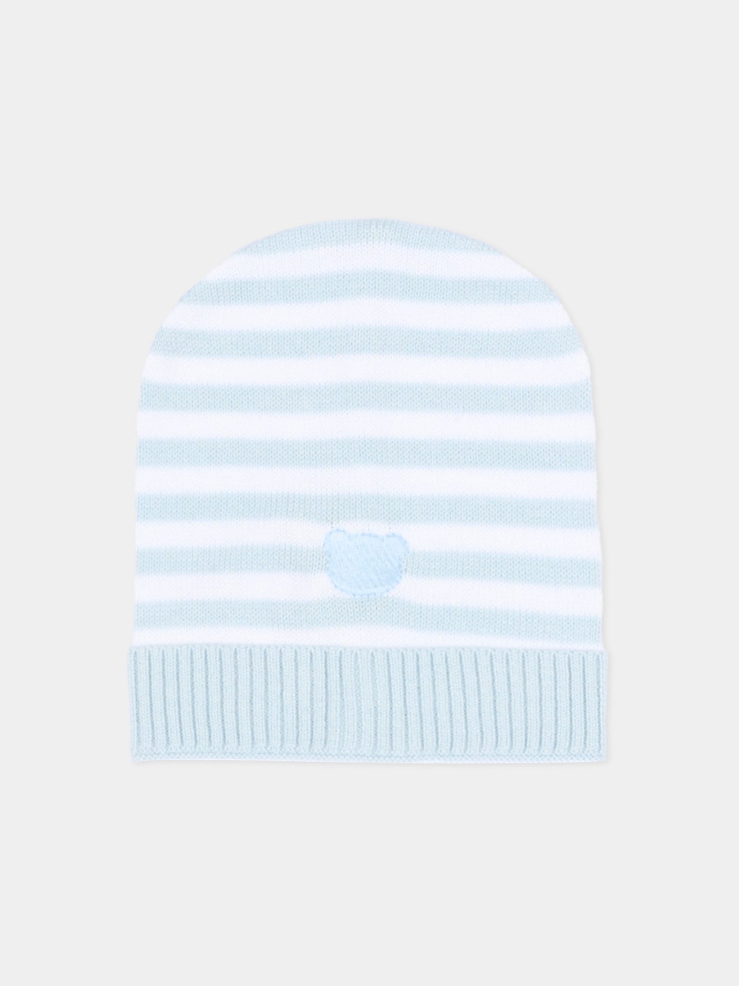 Cappello azzurro a righe per neonato,Nanán,E26006A