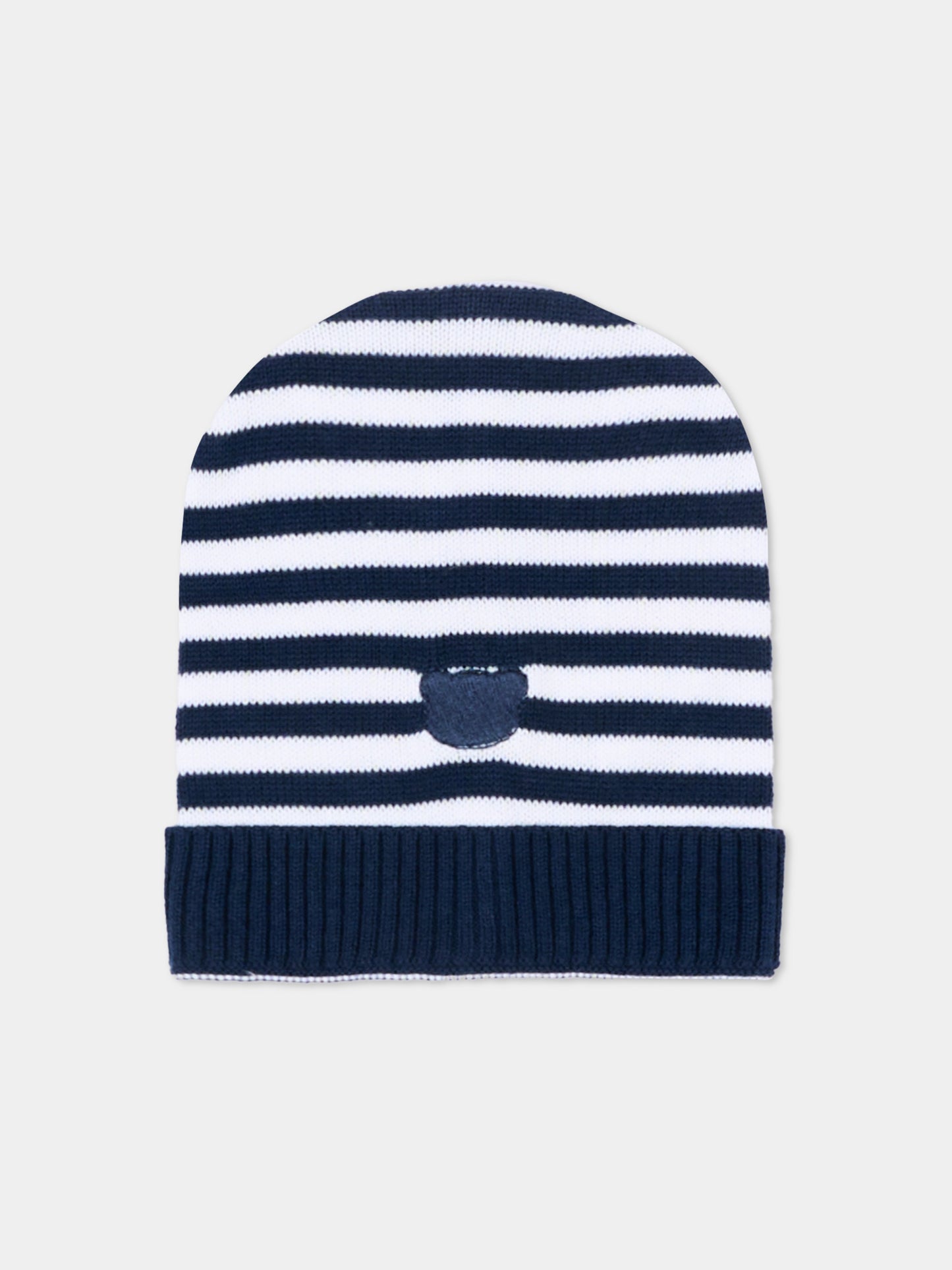 Cappello blu a righe per neonati