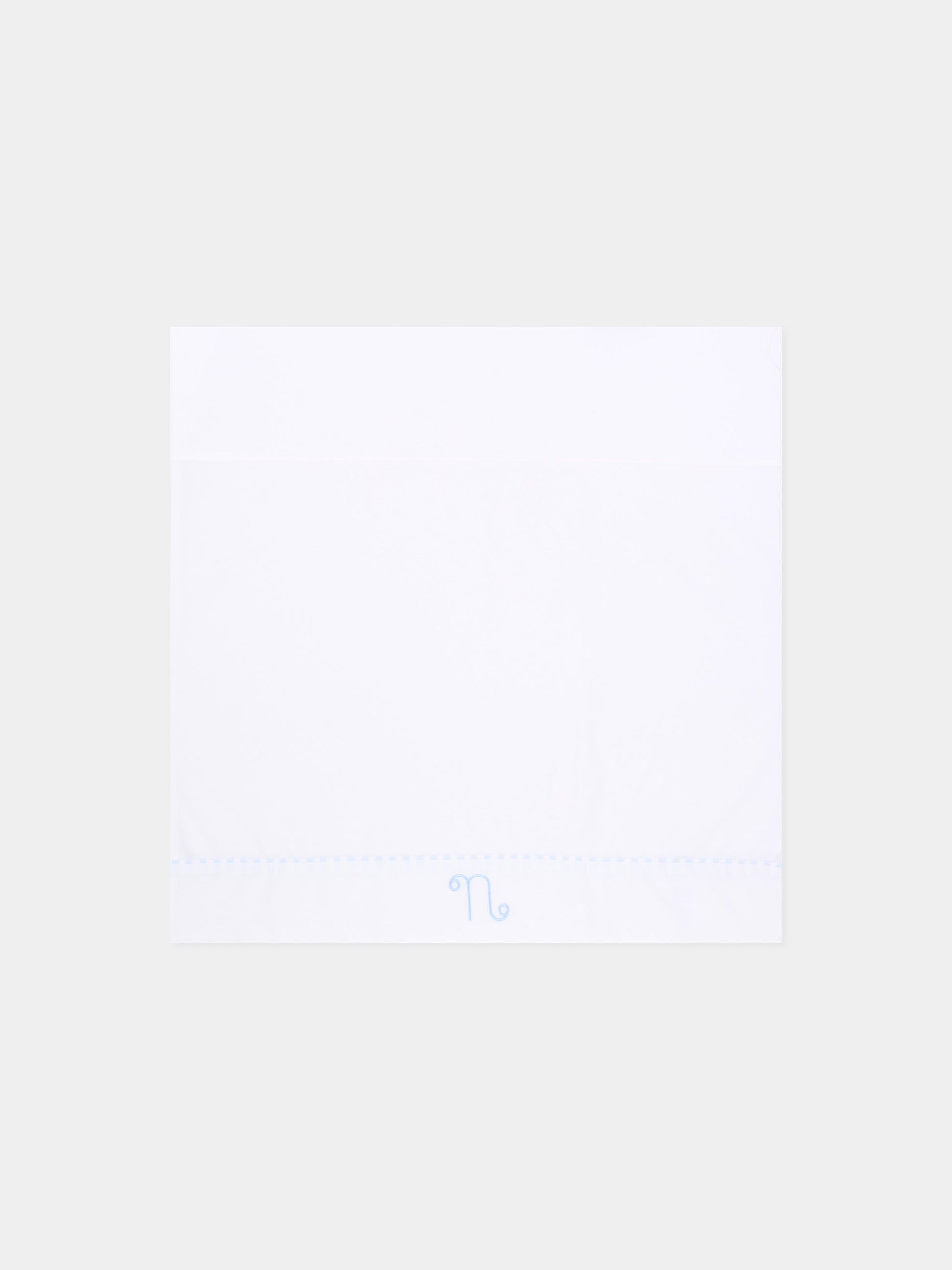 Lenzuola bianche per neonato con profili azzurri,Nanán,E26407A