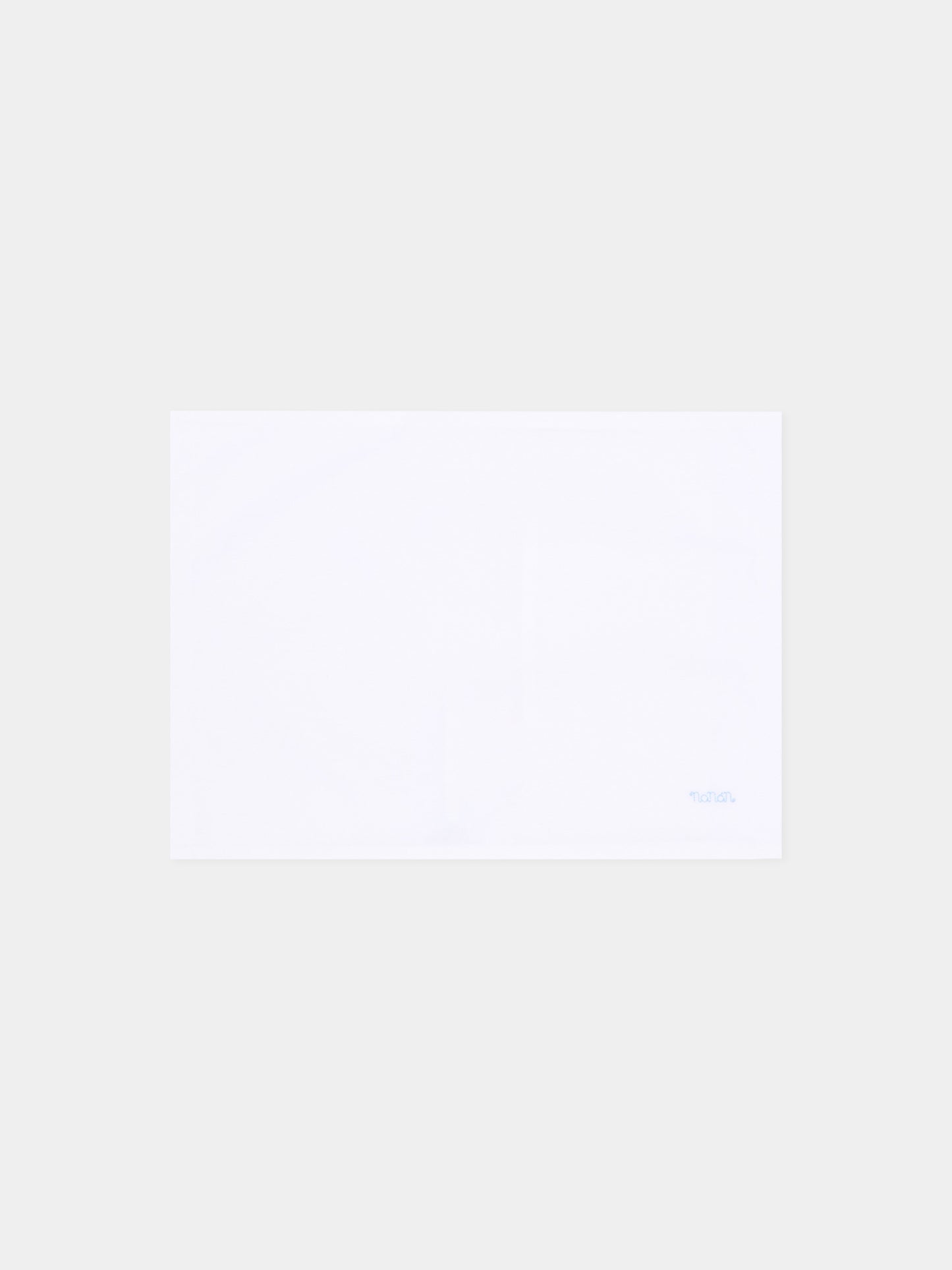 Lenzuola bianche per neonato con profili azzurri,Nanán,E26407A