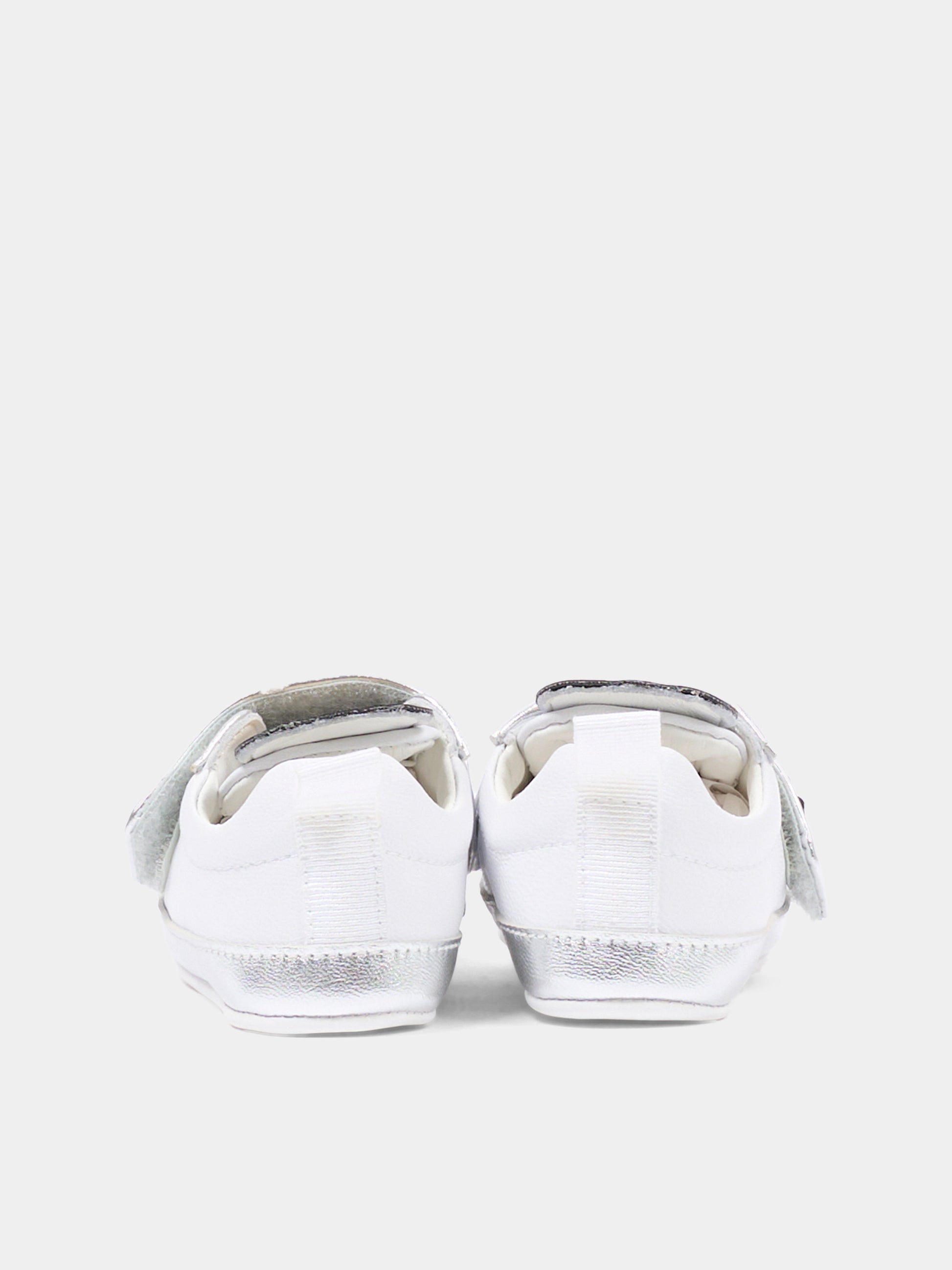 Sneakers basse argento per neonata con logo,Moschino Kids,82900 - VAR5