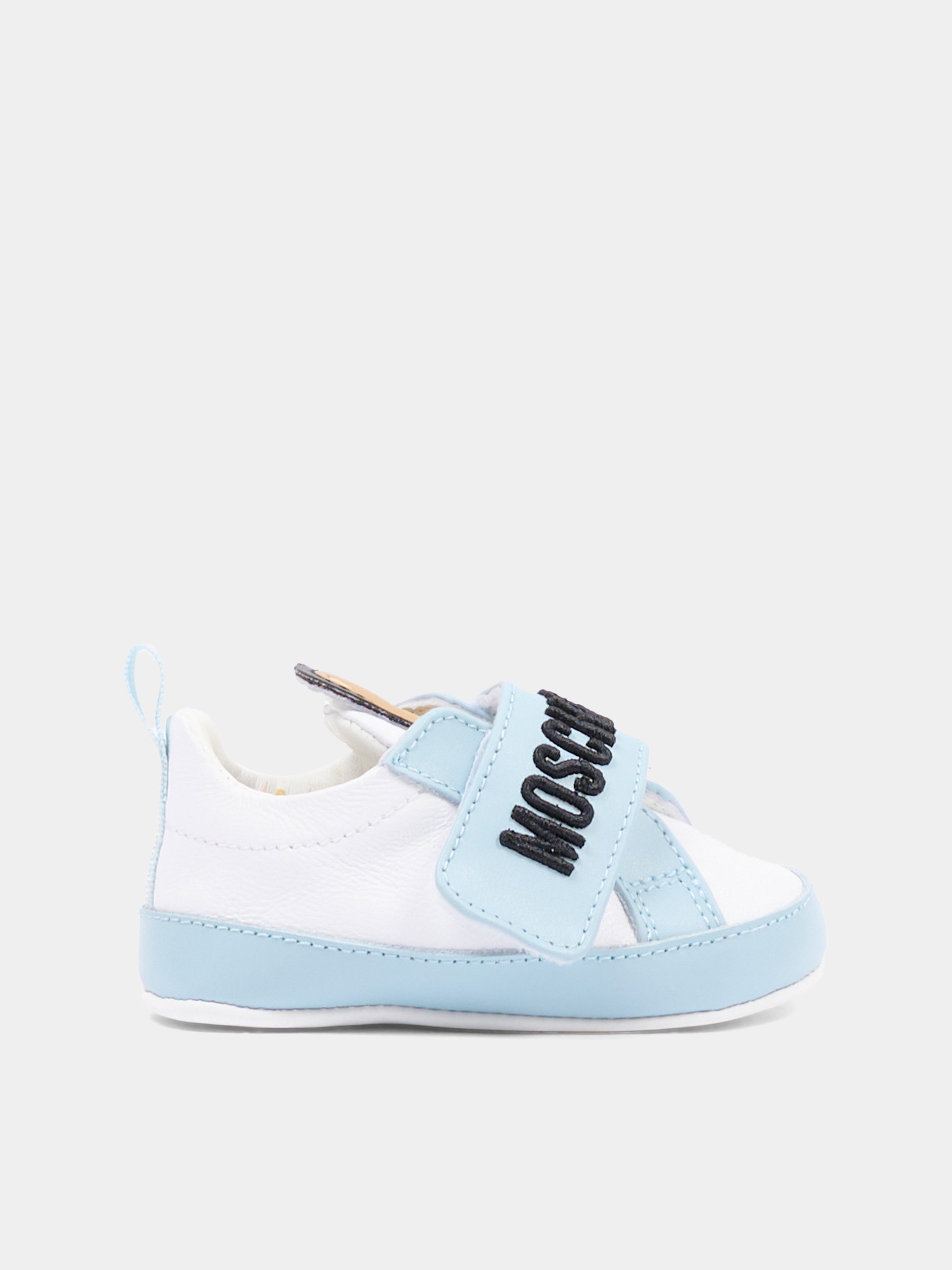 Sneakers Basse celesti per neonato con Teddy Bear,Moschino Kids,82900 - VAR2