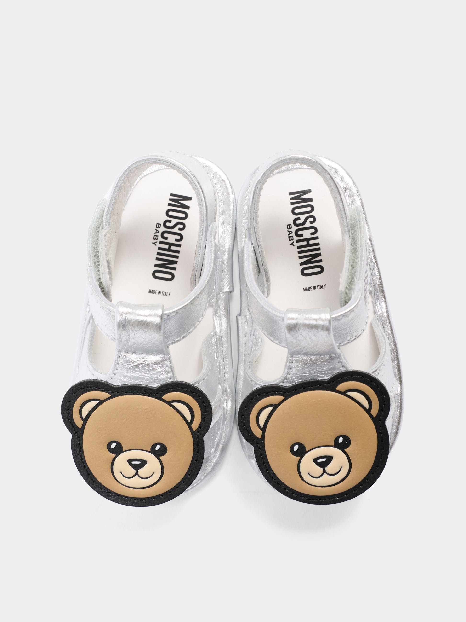 Sandalo argento per neonata con Teddy Bear,Moschino Kids,82881 - VAR4