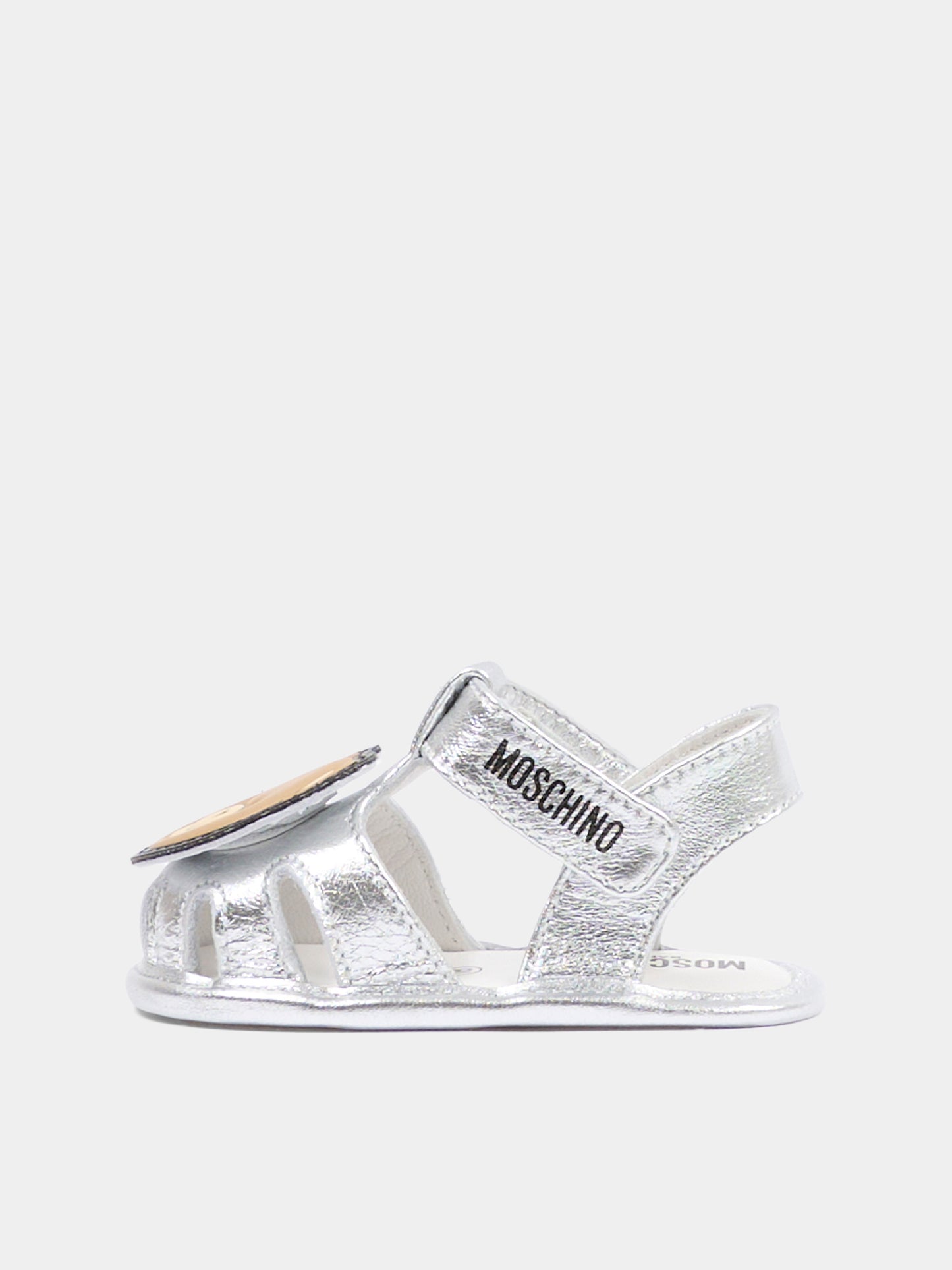 Sandalo argento per neonata con Teddy Bear,Moschino Kids,82881 - VAR4