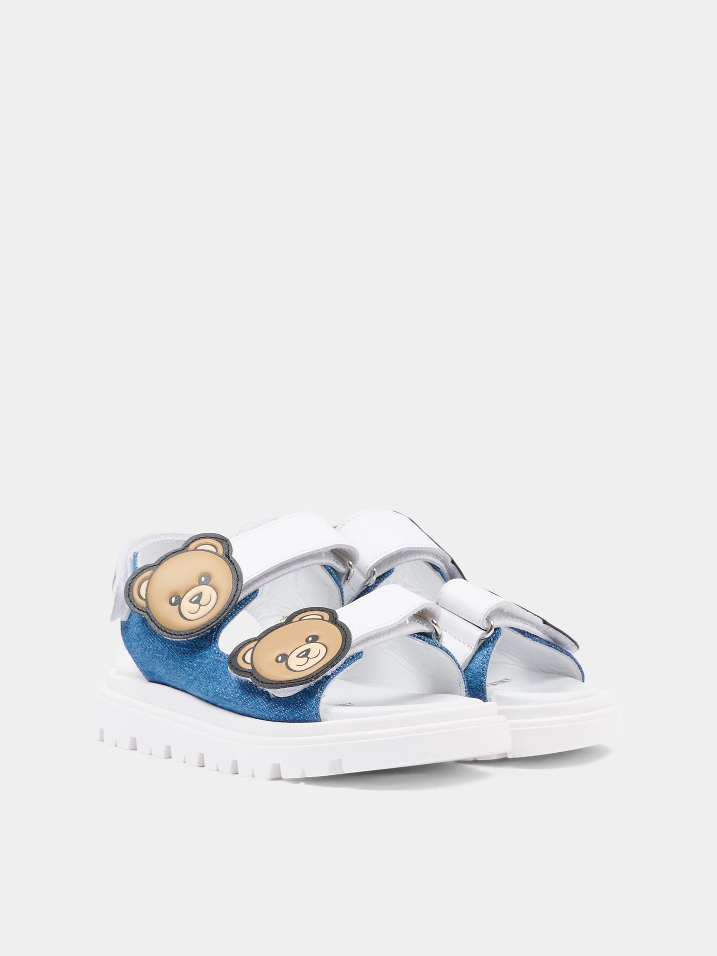 Sandali multicolor per bambini con teddy bear,Moschino Kids,83027 - VAR6