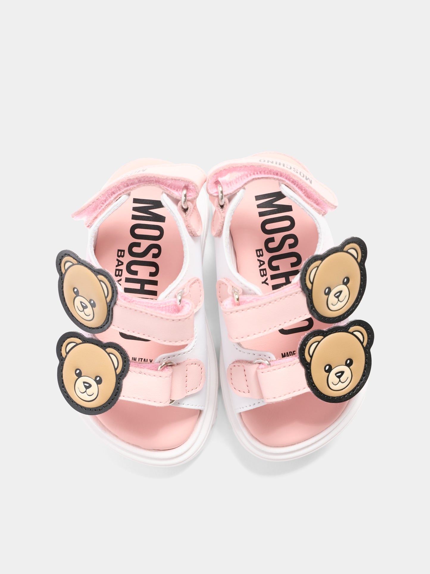 Sandalo bianco per bambina con Teddy Bear,Moschino Kids,82933 - VAR3