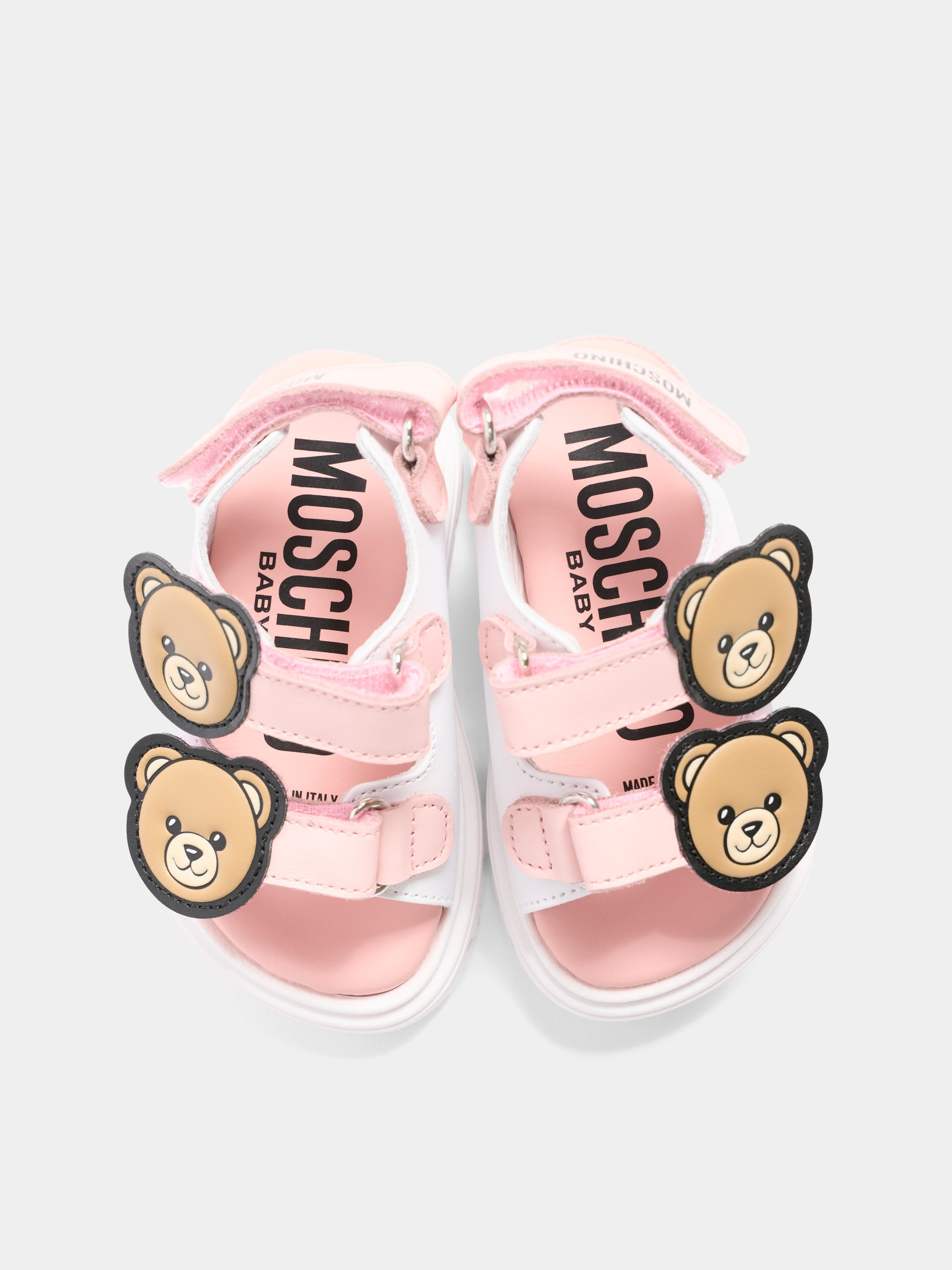 Sandalo bianco per bambina con Teddy Bear,Moschino Kids,82933 - VAR3