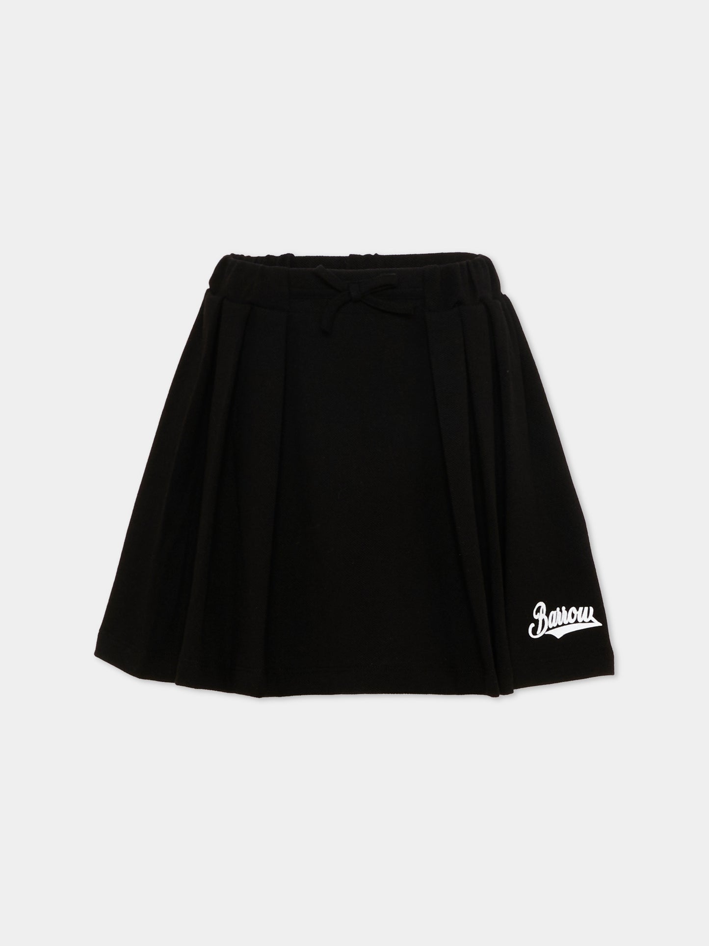 Gonna nera per bambina con logo,Barrow,S6BKJGSK152 110