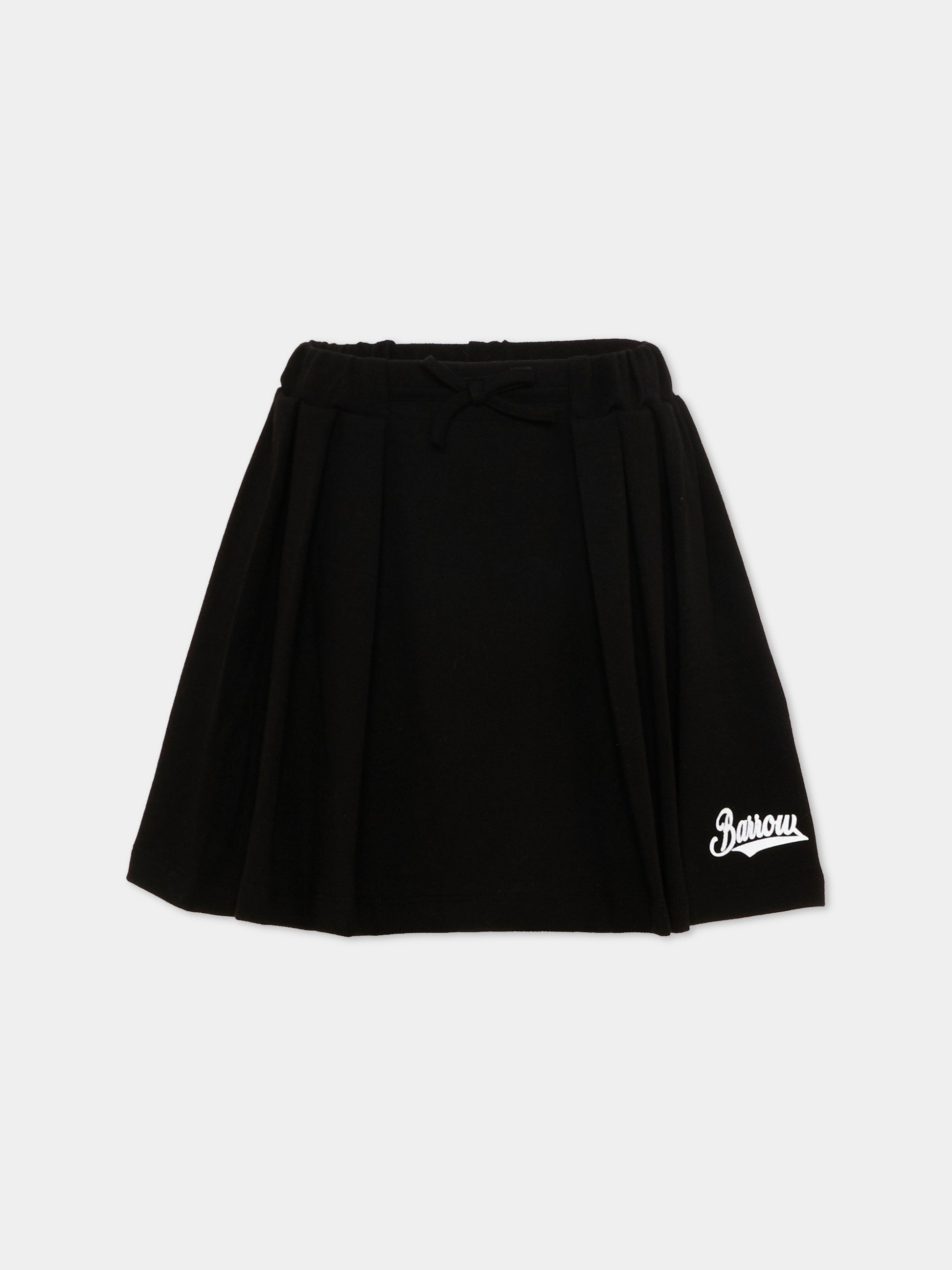 Gonna nera per bambina con logo,Barrow,S6BKJGSK152 110
