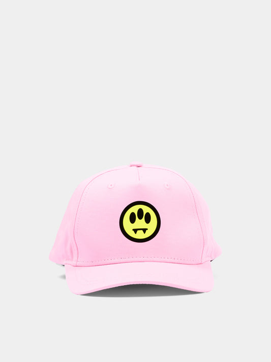 Cappello rosa per bambina con logo,Barrow,S6BKJUBC025 BW311