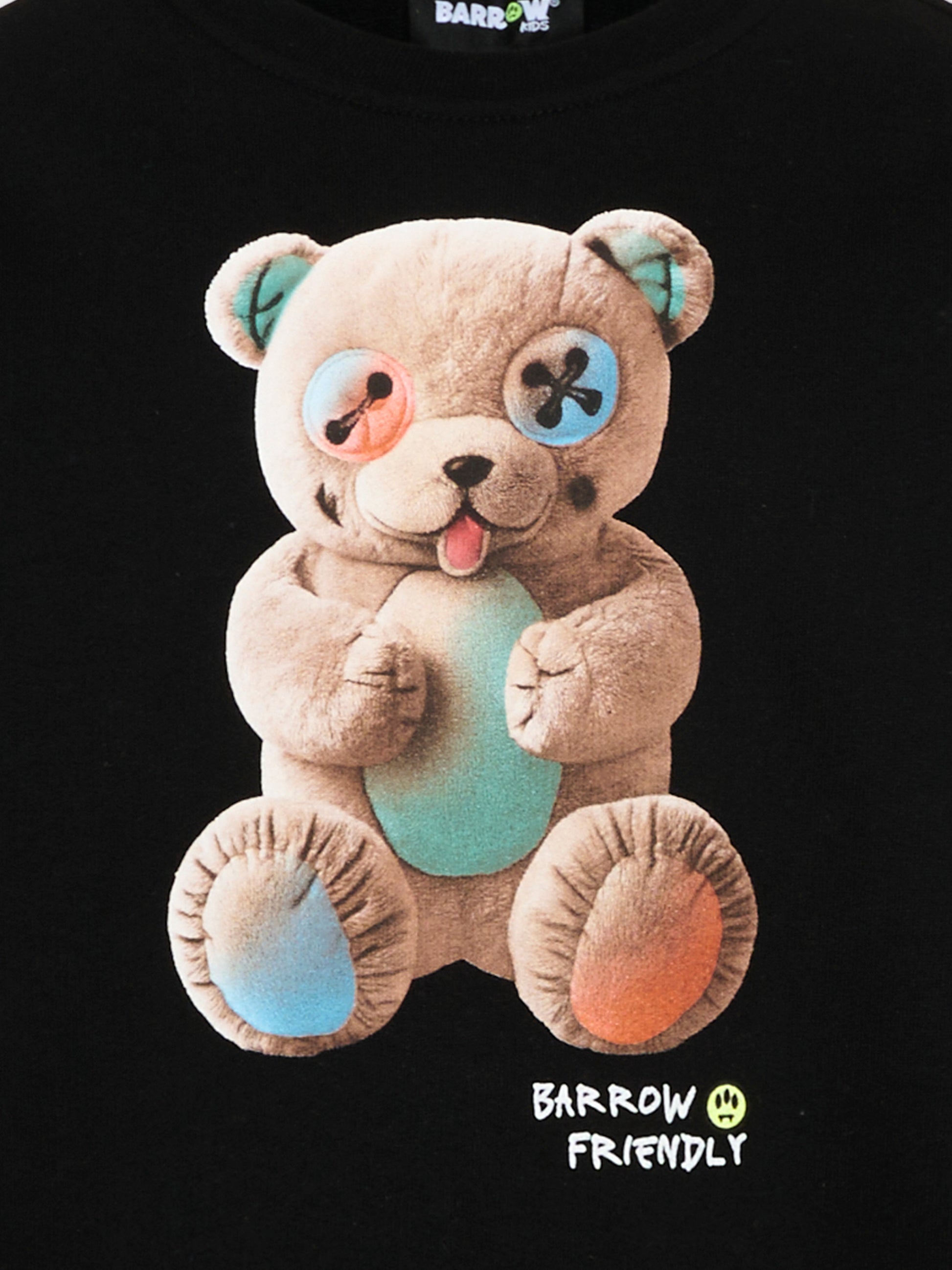 Felpa nera per bambini con orsetto,Barrow,S6BKJUSW005 110