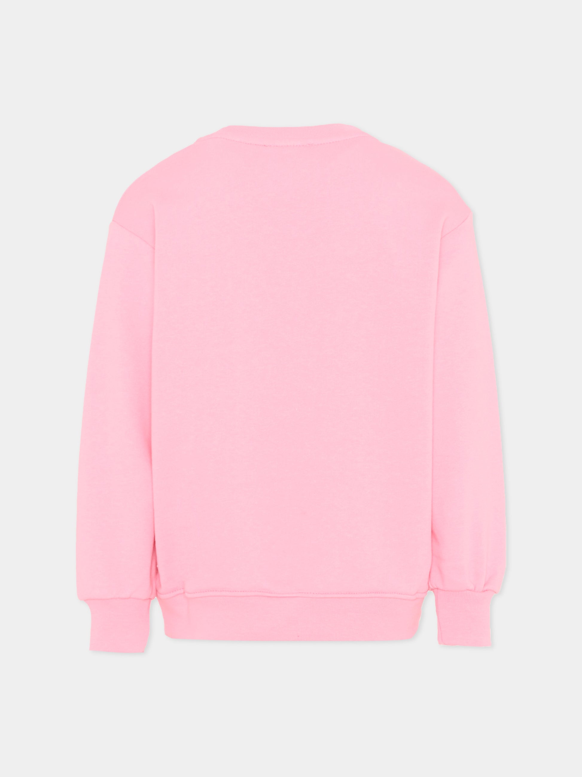 Felpa rosa per bambina con orsetto,Barrow,S6BKJUSW005 BW311