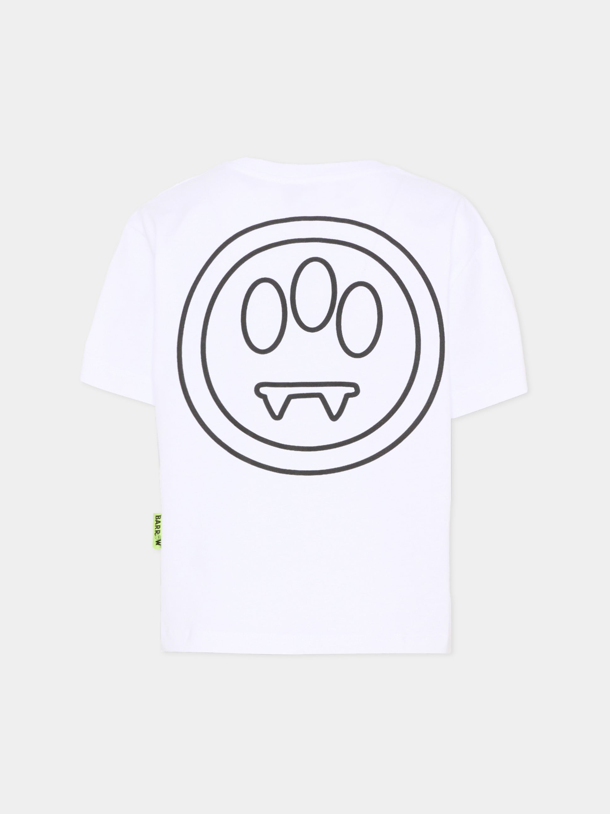 T-Shirt bianca per bambini con logo,Barrow,S6BKJUTH008 002