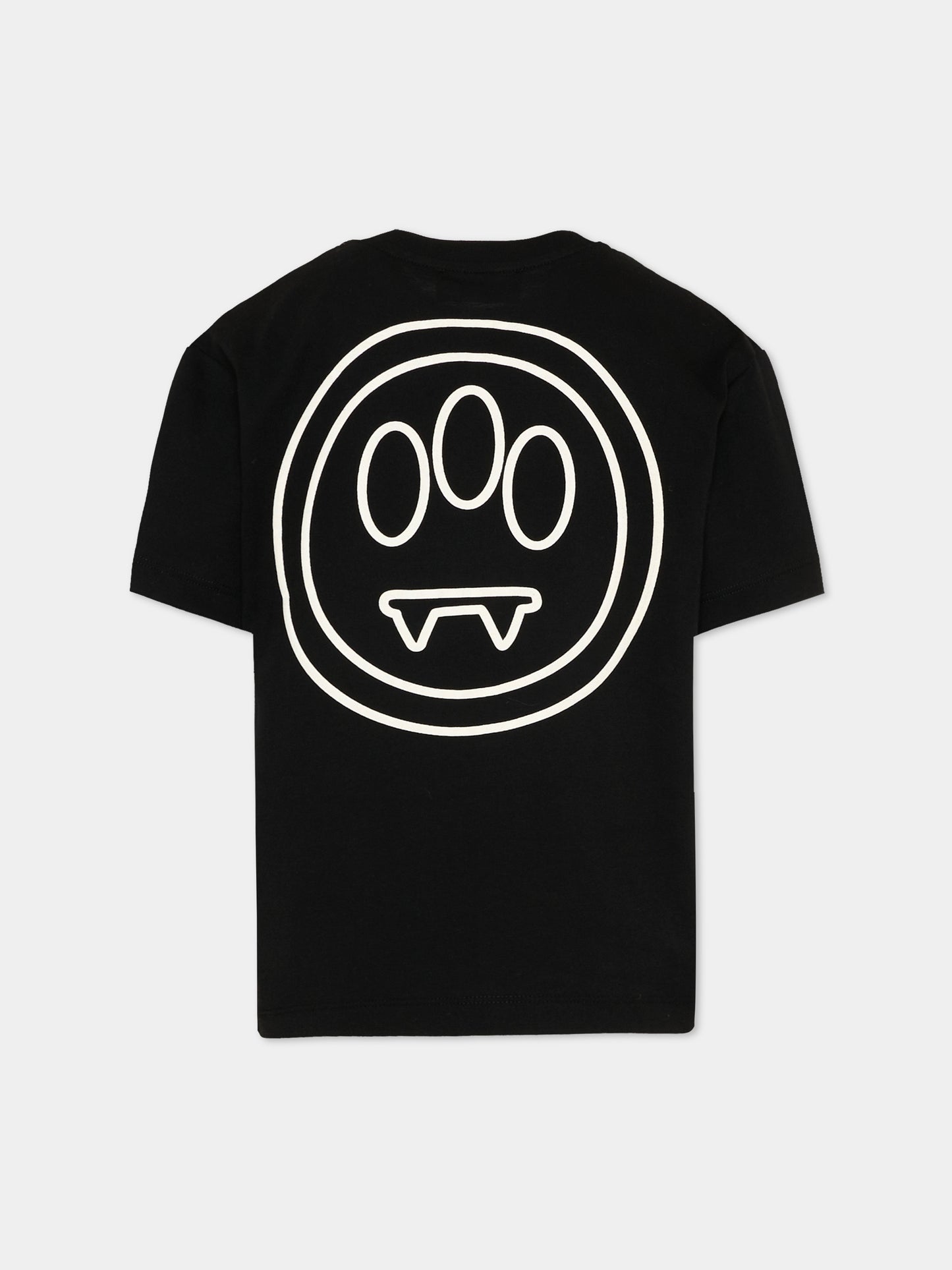 T-Shirt nera per bambini con smile,Barrow,S6BKJUTH008 110
