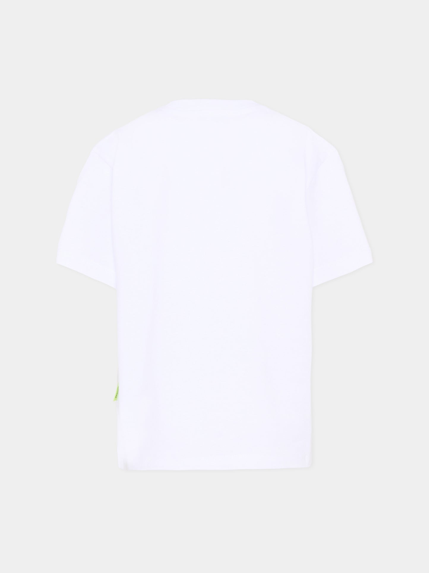 T-Shirt bianca per bambino con orsetto,Barrow,S6BKJUTH239 002