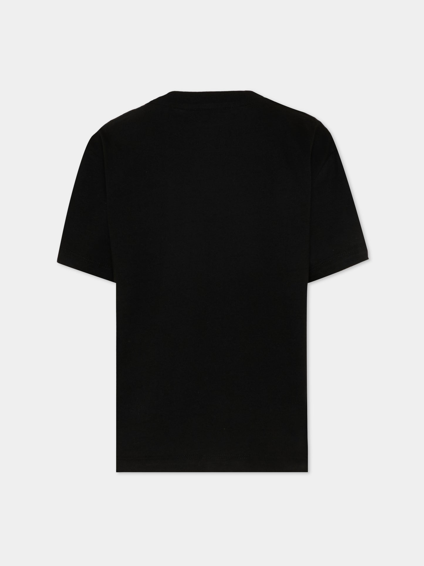 T-Shirt nera per bambino con orsetto,Barrow,S6BKJUTH239 110