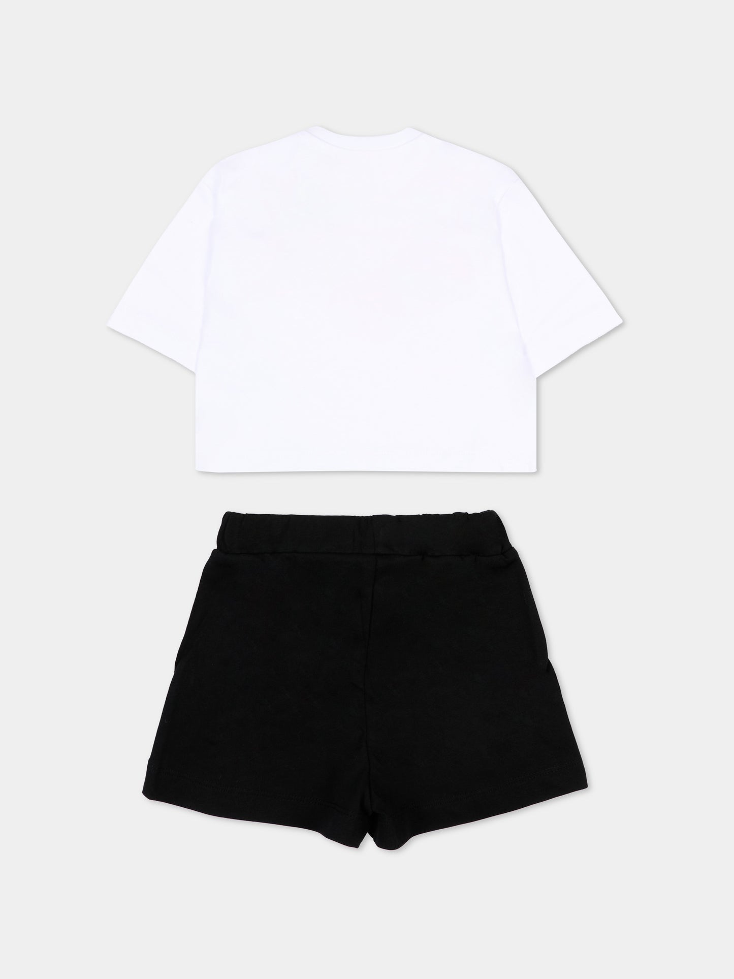 Completo sportivo nero per neonata con logo,Barrow,S6BKNGTR197 002/13