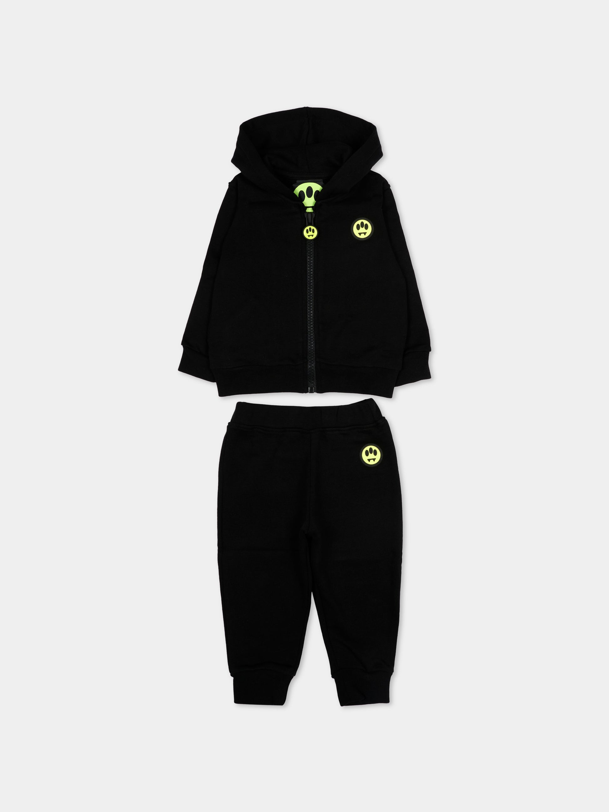 Completo sportivo nero per neonati con logo,Barrow,S6BKUNSF190 110