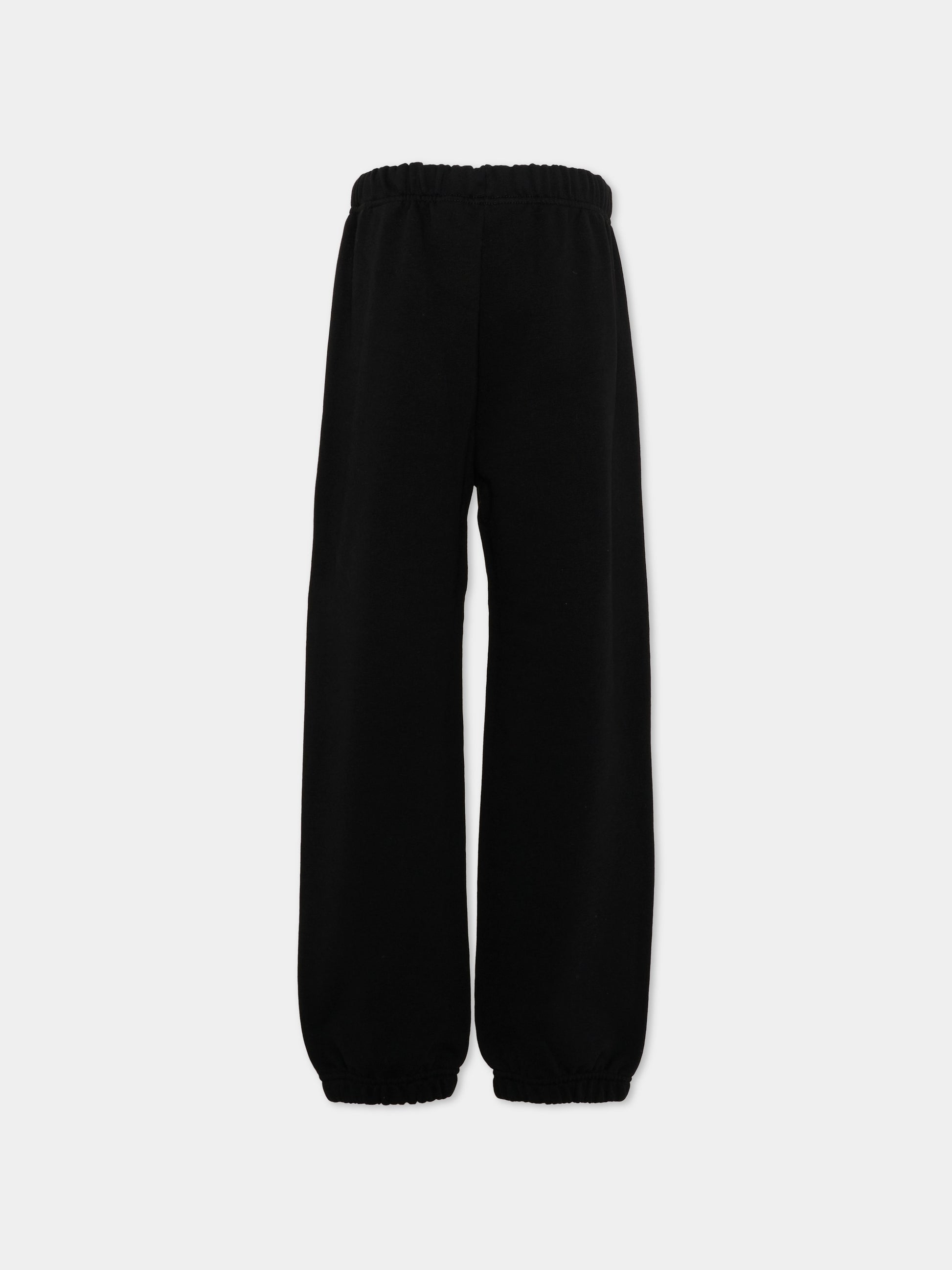 Pantaloni sportivi neri per bambini con logo,Palm Angels,PBCH008S26FLE001 110