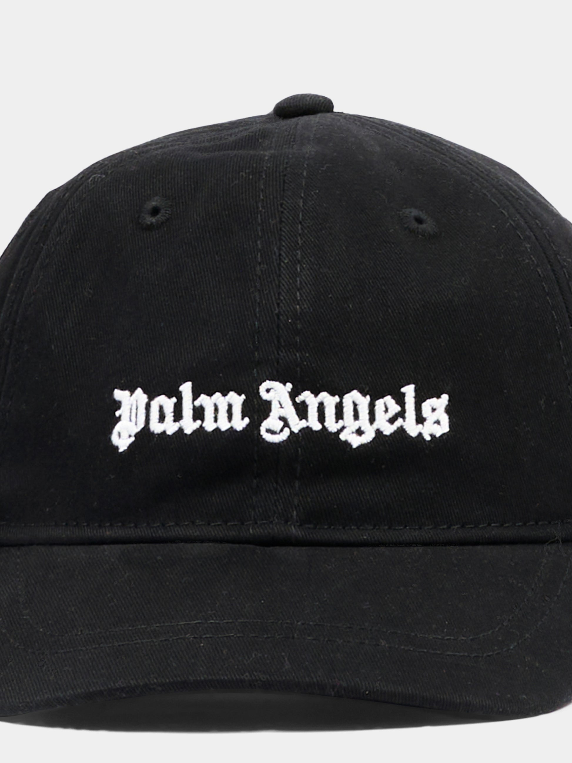 Cappello con visiera nero con logo,Palm Angels,PBLB002S26FAB003 110