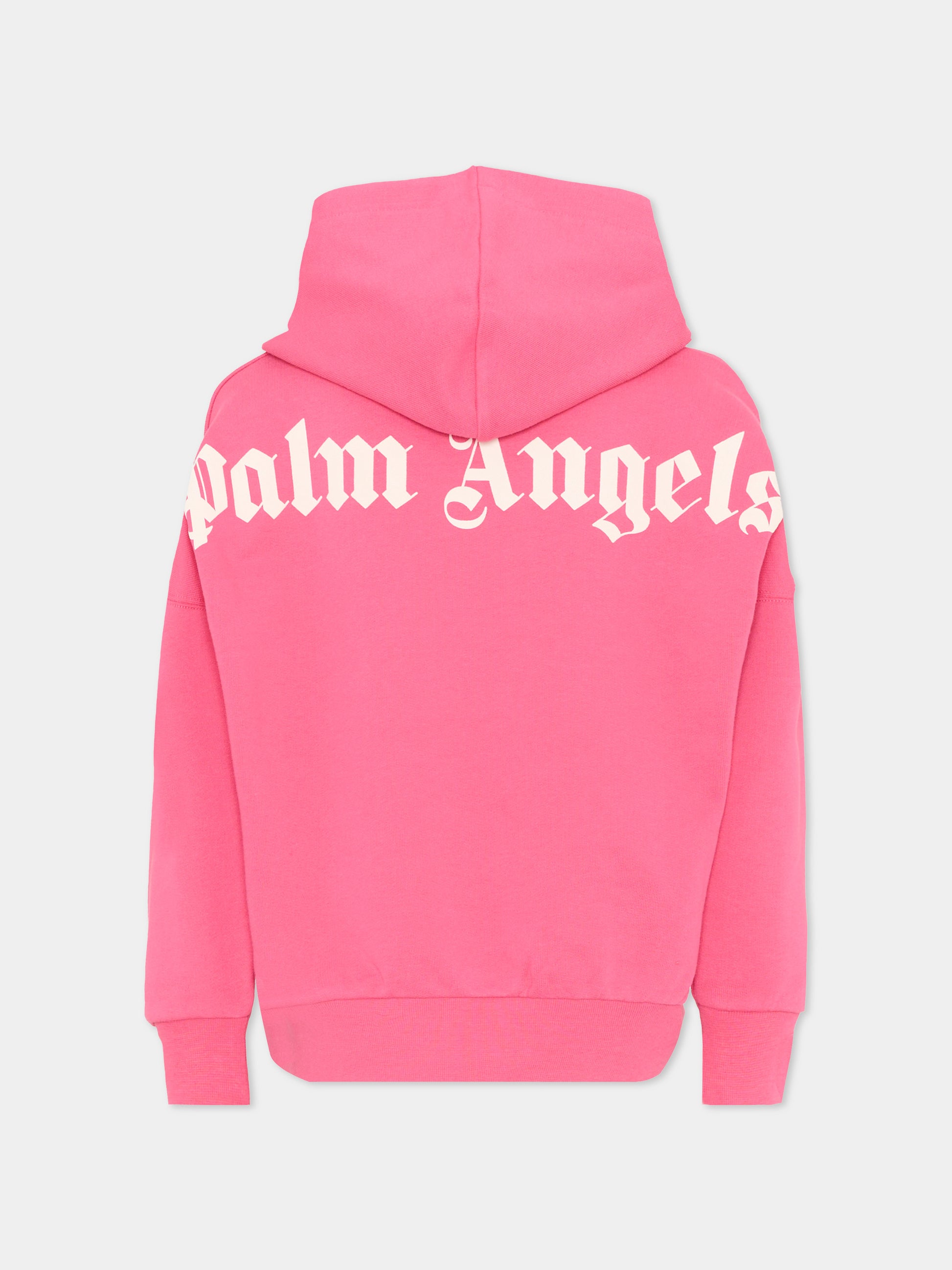 Felpa fucsia per bambina con logo,Palm Angels,PGBB014S26FLE001 044