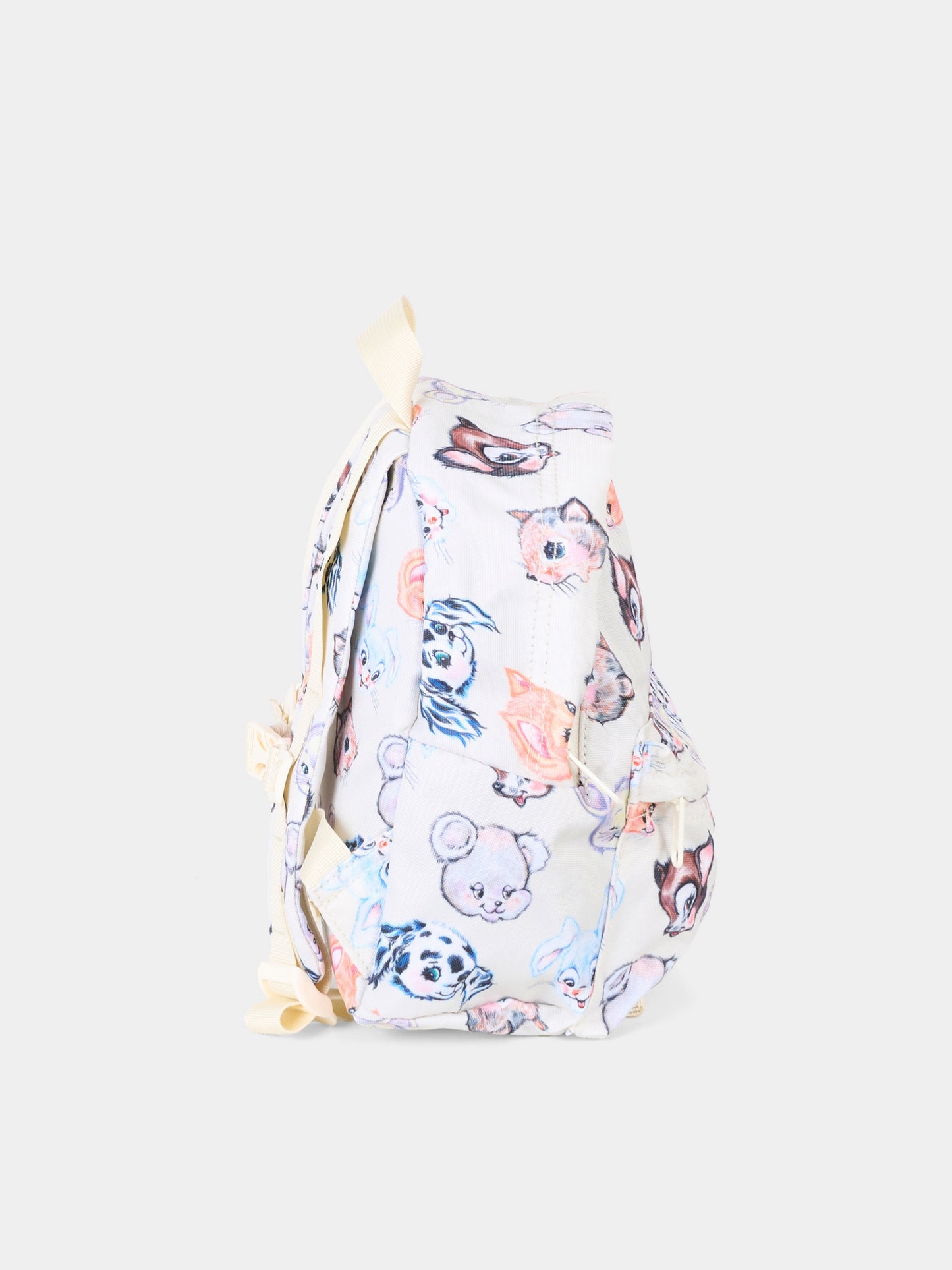 Zaino mini avorio per bambini con stampa animali