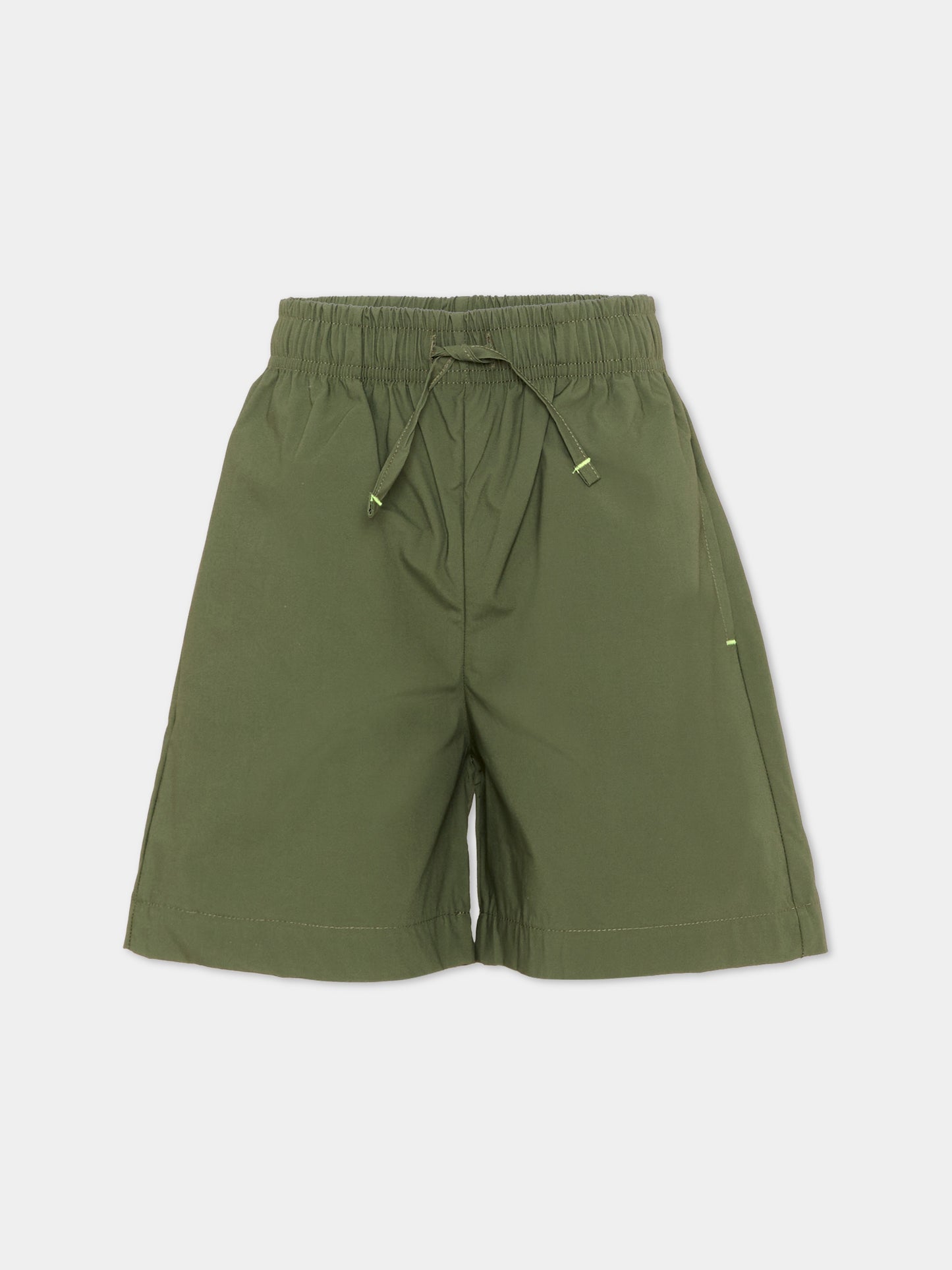 Shorts verdi per bambino con logo,Msgm Kids,S6MSJBBE190 082