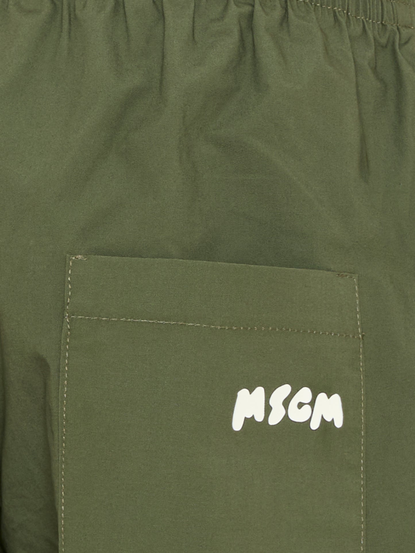 Pantalone verde per bambino con logo,Msgm Kids,S6MSJBPA188 082