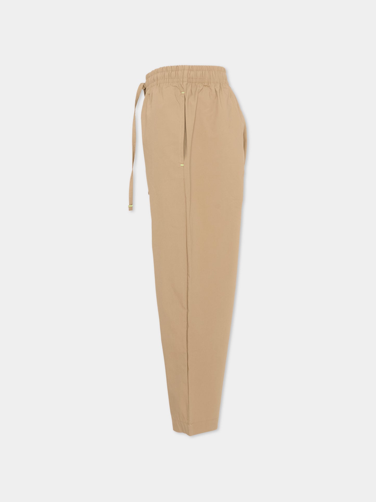 Pantaloni beige per bambino con logo,Msgm Kids,S6MSJBPA188 178