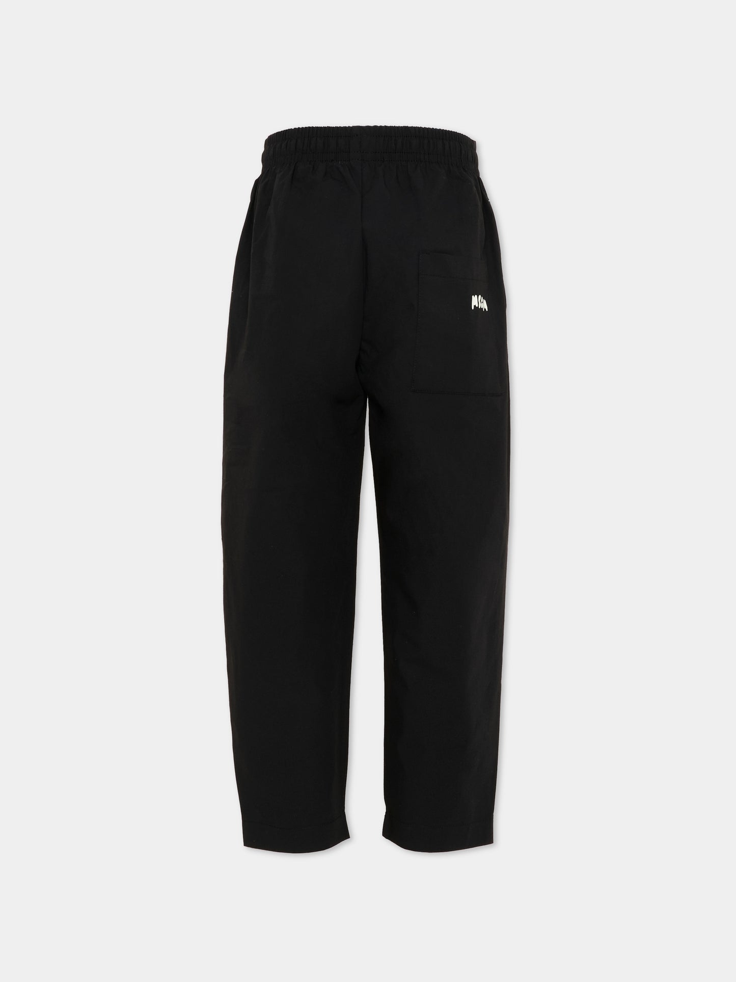 Pantaloni neri per bambino con logo,Msgm Kids,S6MSJBPA188 110
