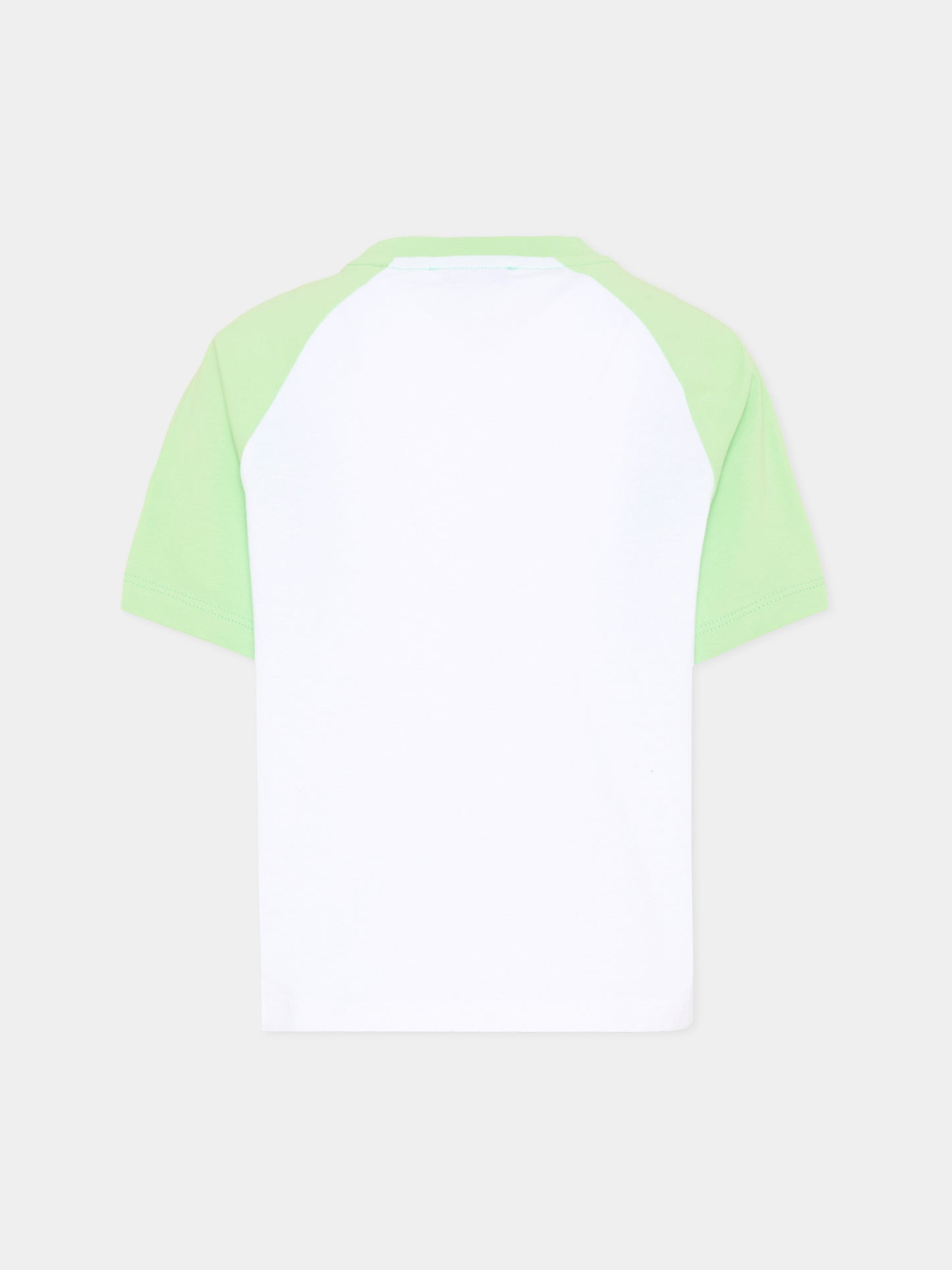 T-Shirt bianca per bambino con logo varsity,Msgm Kids,S6MSJBTH060 001/77