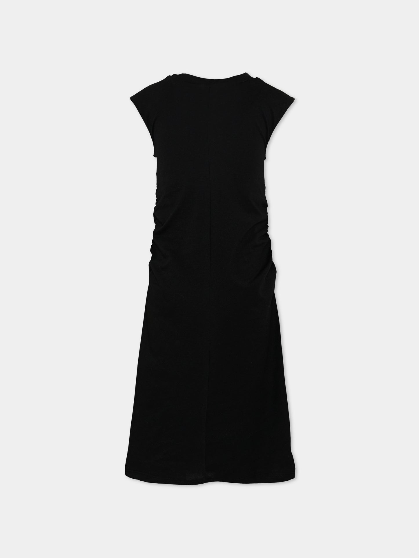 Vestito nero per bambina con logo,Msgm Kids,S6MSJGDR064 110