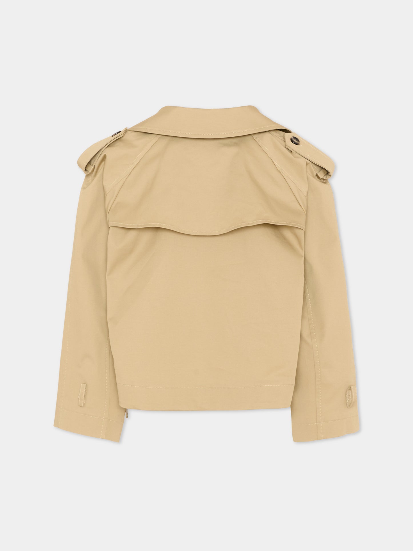 Trench beige per bambina corto,Msgm Kids,S6MSJGJK132 015