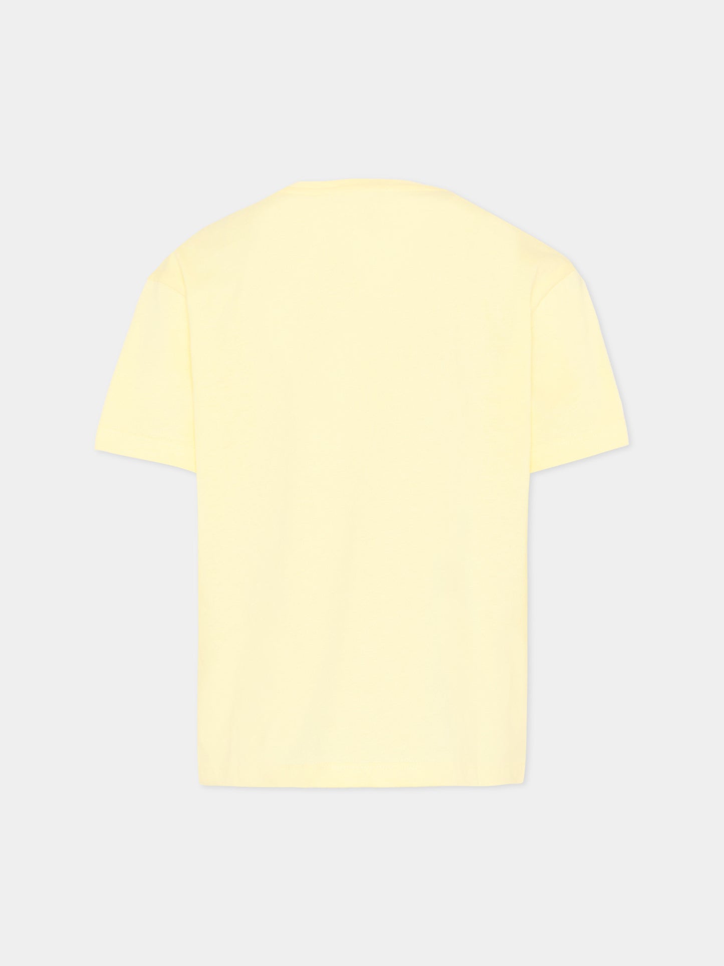 T-Shirt bianca per bambina con logo gioiello,Msgm Kids,S6MSJGTH033 001/79