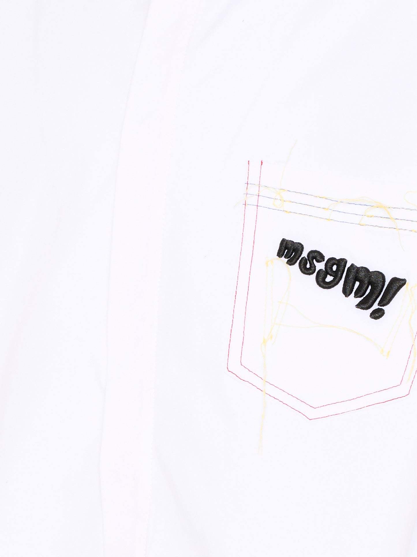 Camicia bianca per bambino con logo,Msgm Kids,S6MSJUSI141 001