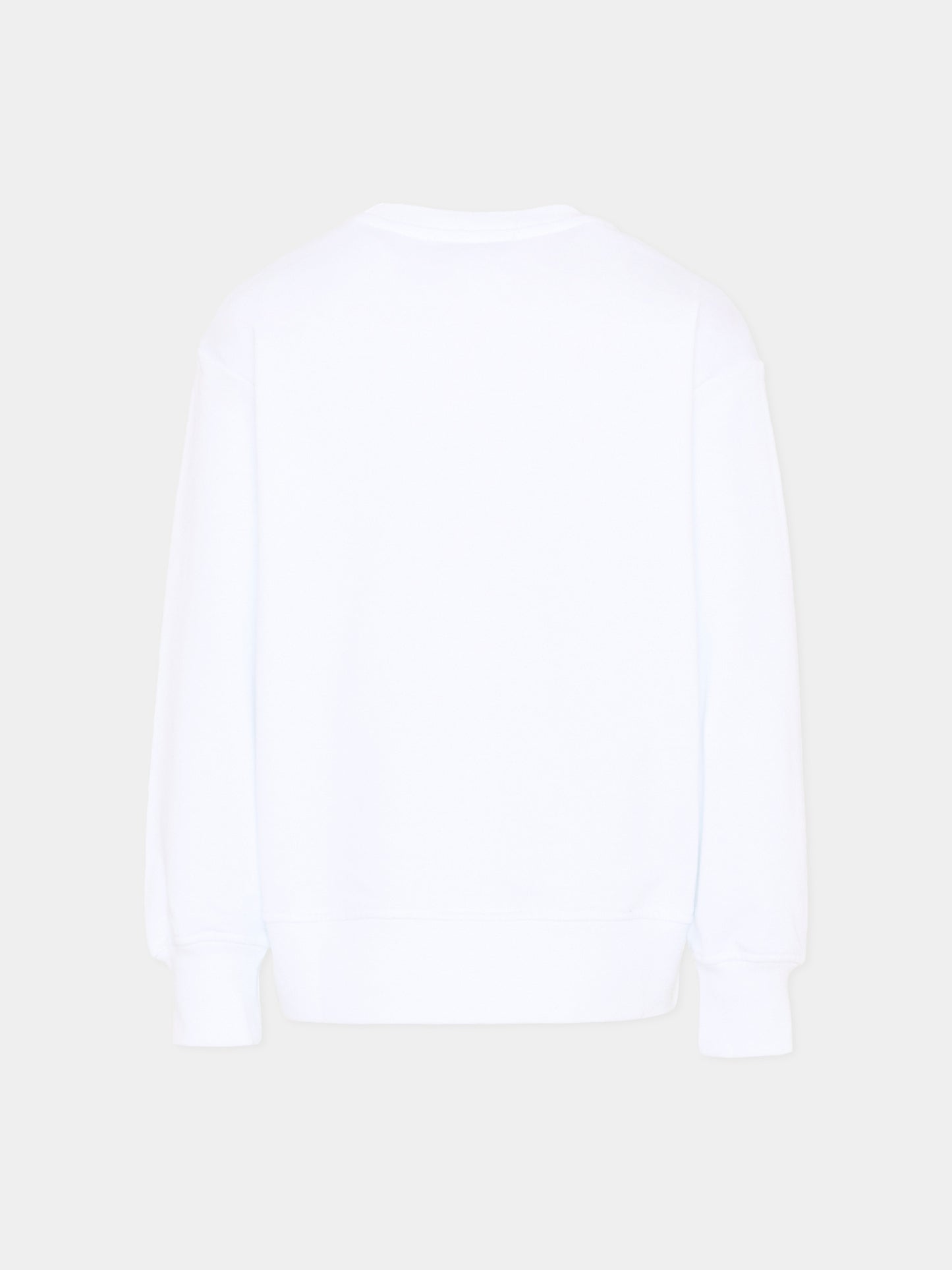 Felpa bianca per bambini con logo,Msgm Kids,S6MSJUSW008 001