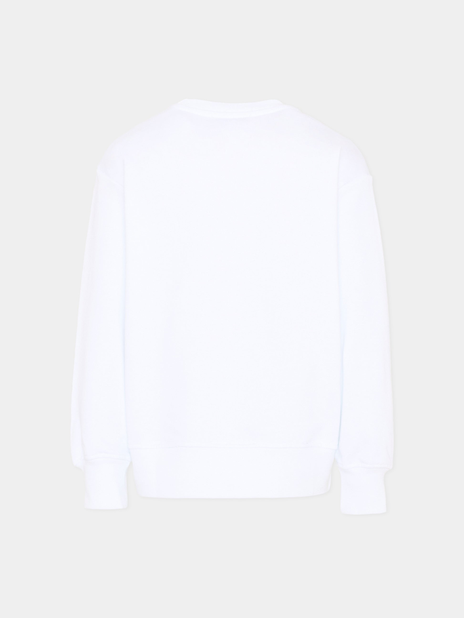 Felpa bianca per bambini con logo,Msgm Kids,S6MSJUSW008 001