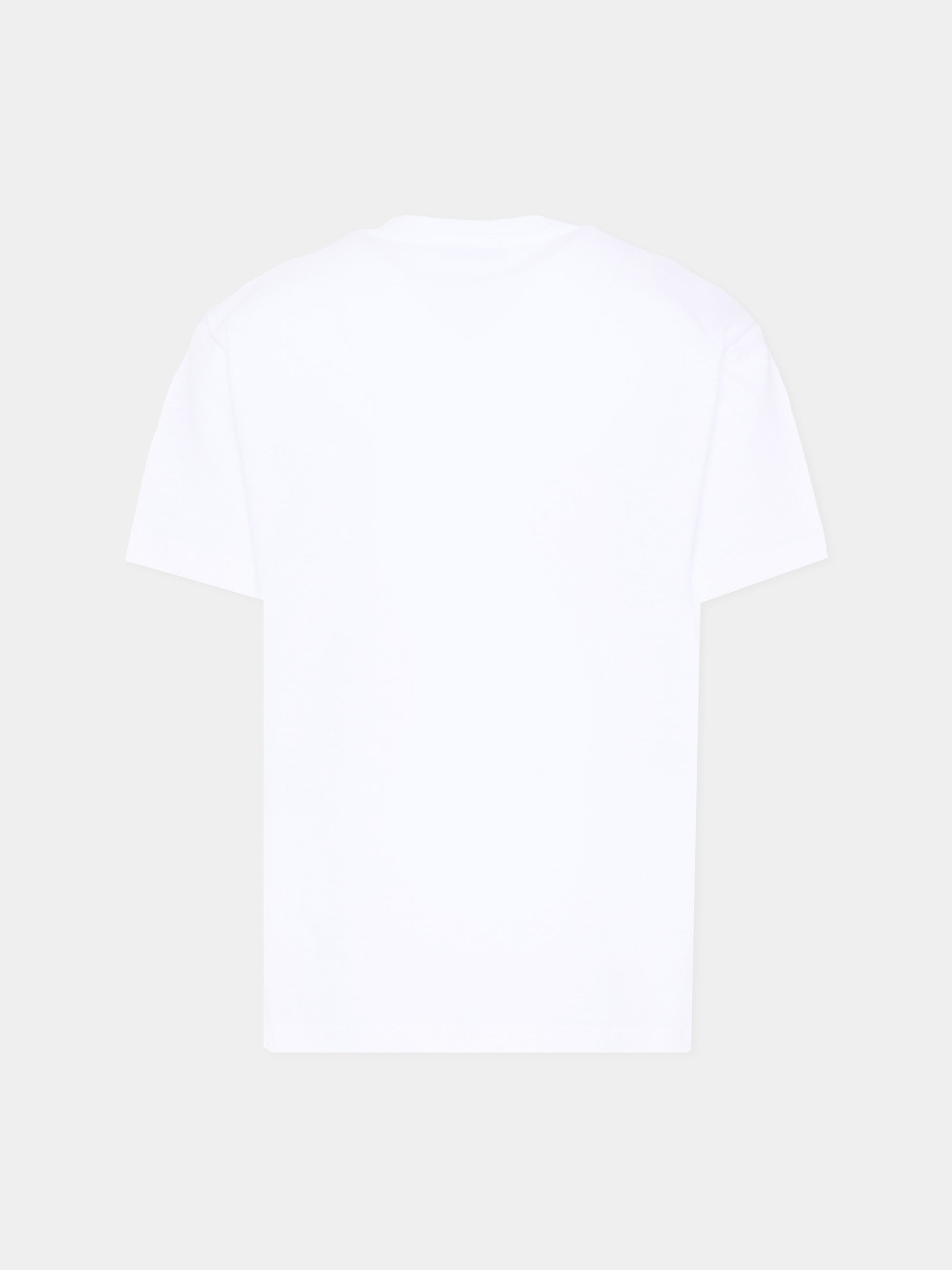 T-Shirt bianca per bambini con logo,Msgm Kids,S6MSJUTH222 001/01