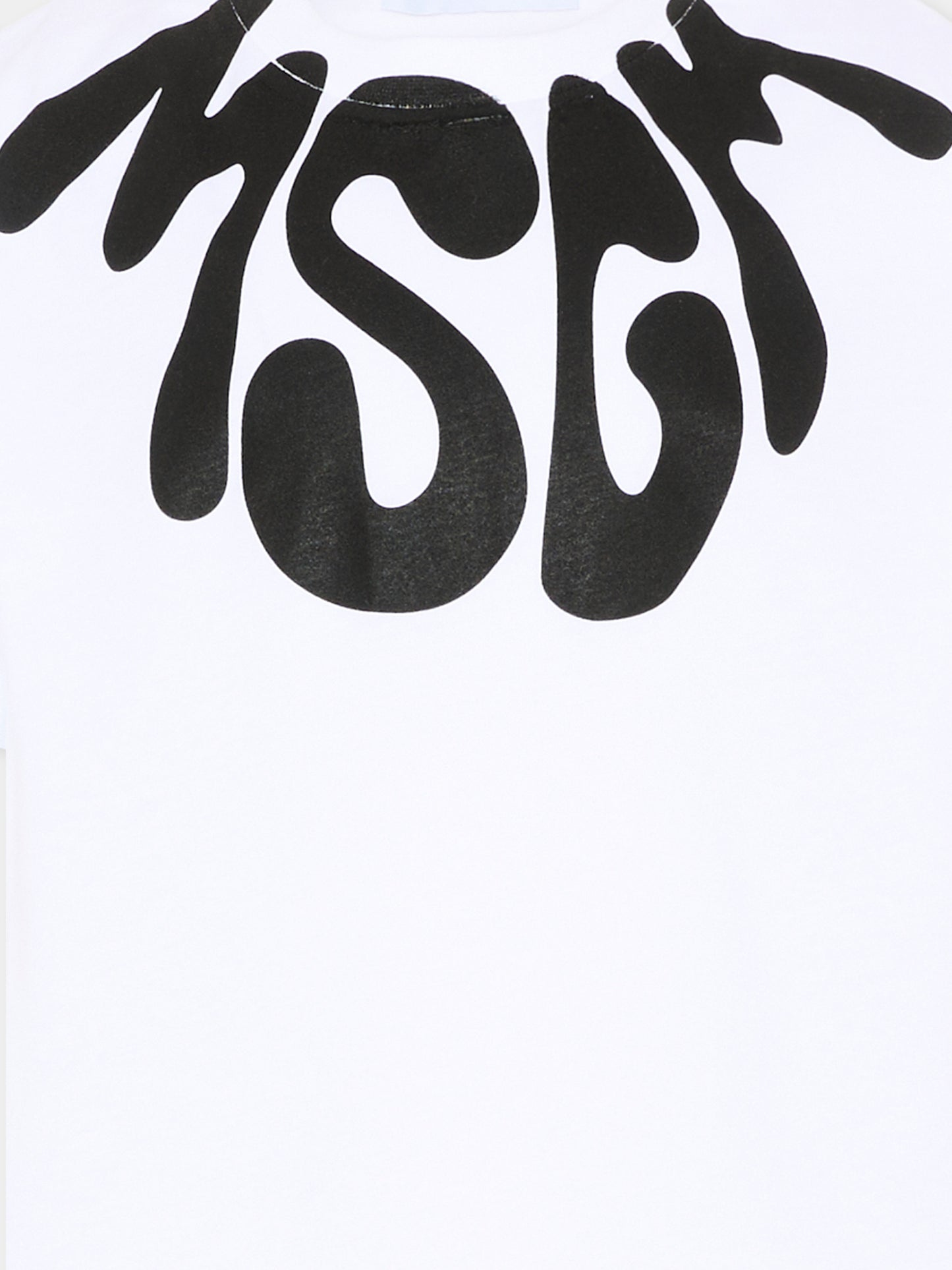 T-Shirt bianca per bambini con logo,Msgm Kids,S6MSJUTH222 001/01