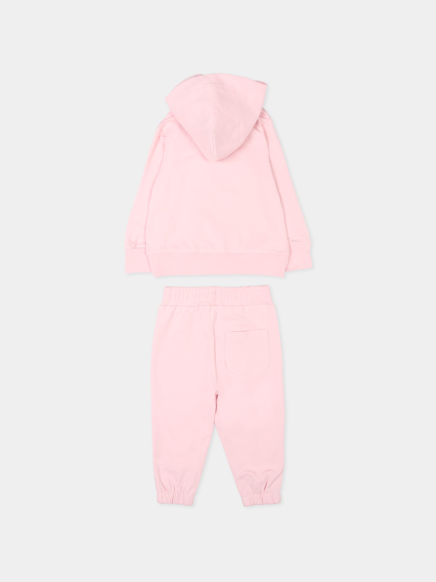 Completo sportivo rosa per neonata con logo,Msgm Kids,S6MSUNSF265 MS076