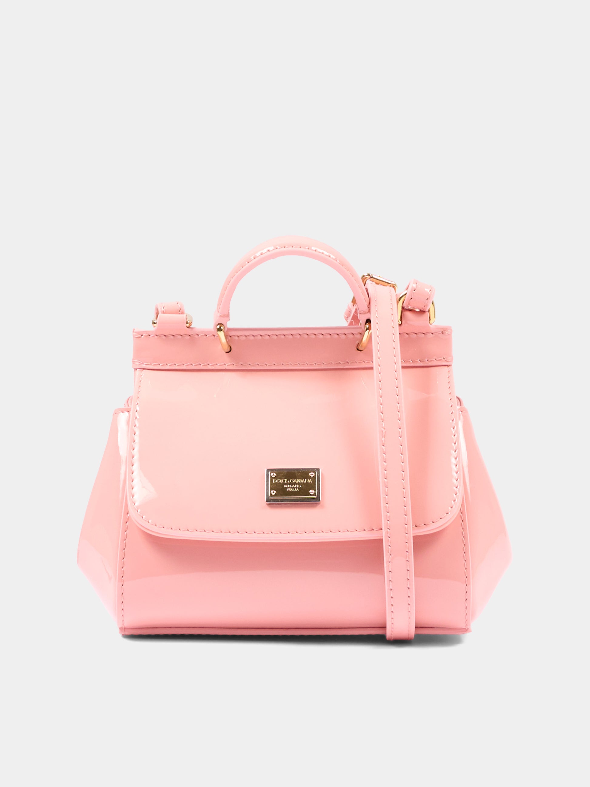Borsa rosa Sicily Mini per bambina con logo,Dolce & Gabbana Kids,EB0003 A1067 88438