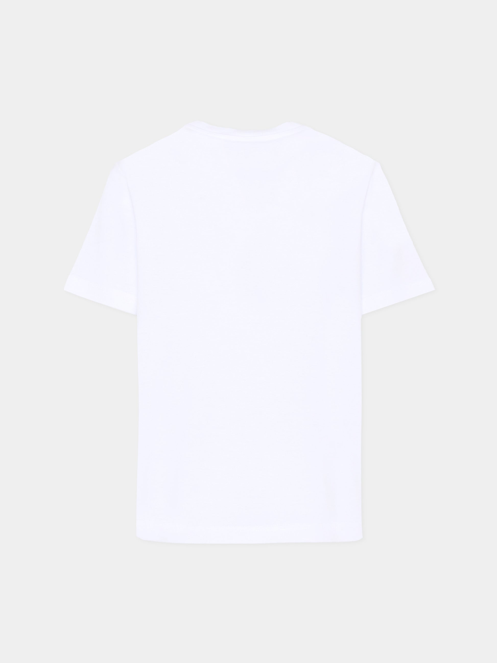 T-shirt bianca per bambini con logo,Dolce & Gabbana Kids,L4JTHU G7P1P W0800