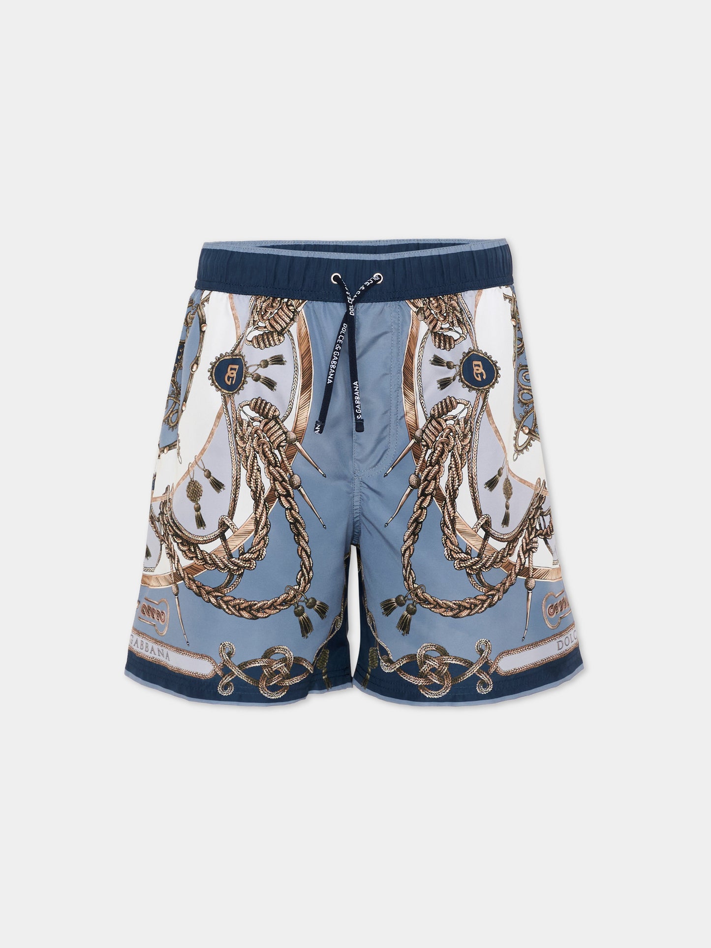 Boxer mare multicolor per bambino stampa marina,Dolce & Gabbana Kids,L4J850 ON0CO HT5XB