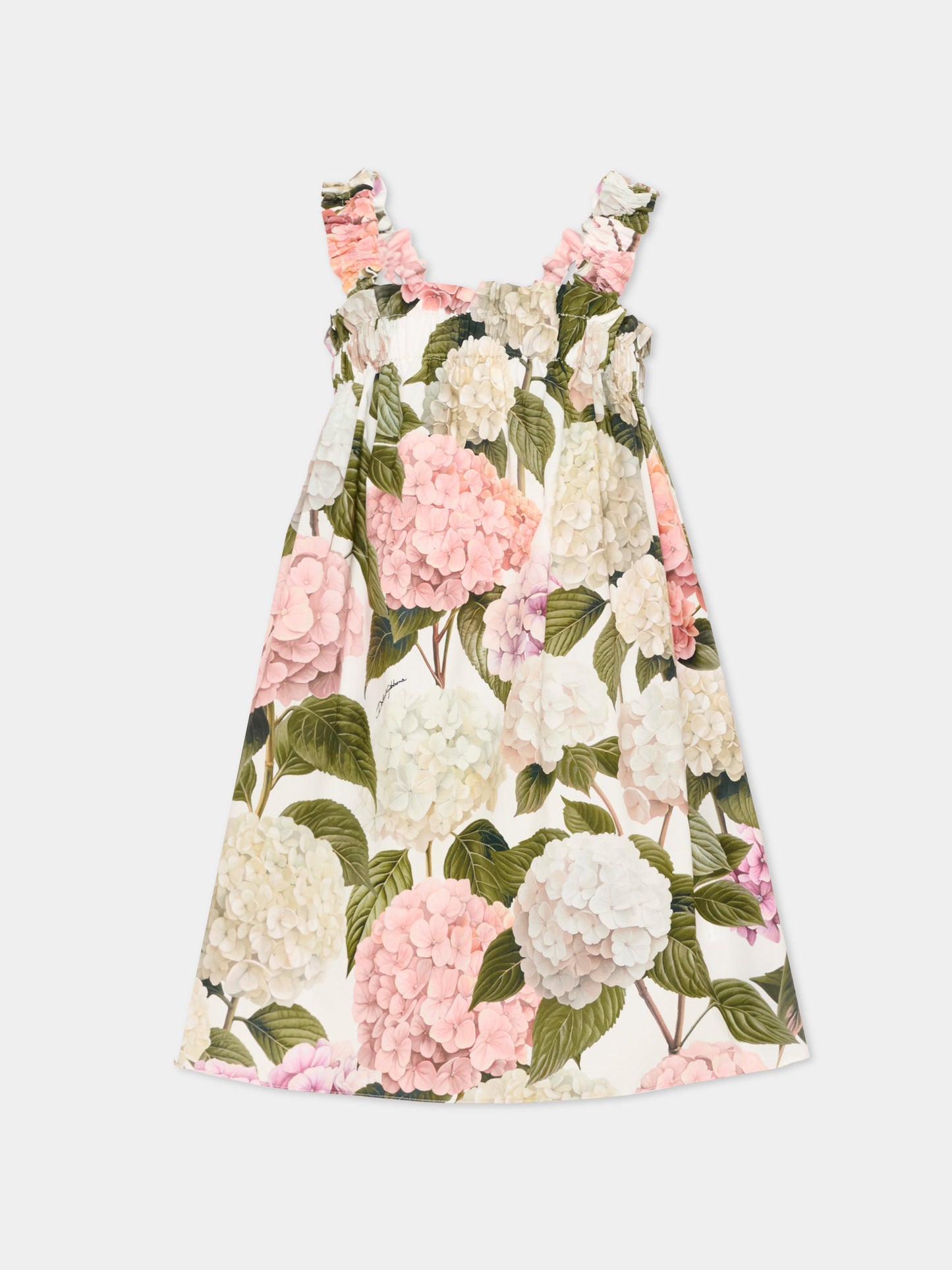 Vestito multicolor per bambina floreale,Dolce & Gabbana Kids,L54DN9 HS5T6 HA5XG